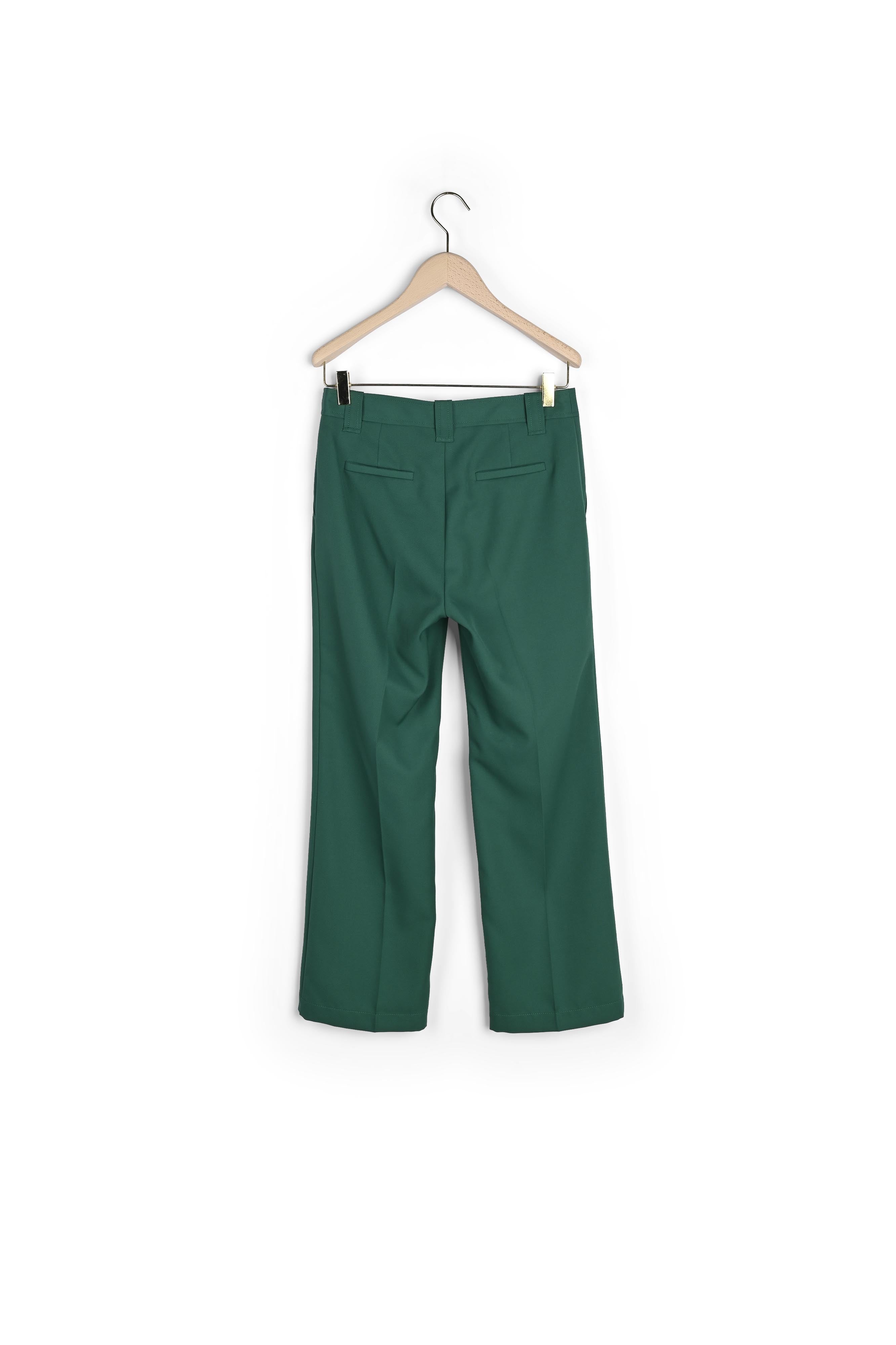 Pantalon Persanne vert en toile tailleur Faume - seconde main