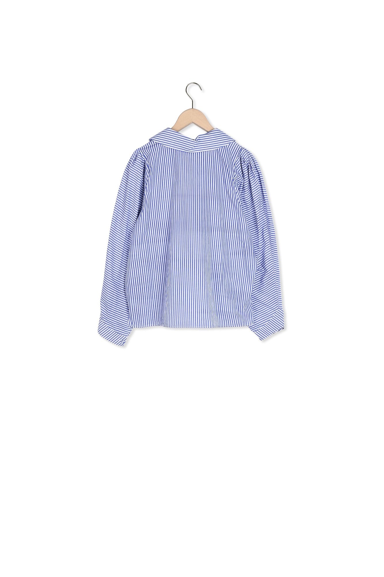 Top Toi bleu en popeline à rayures Faume - seconde main