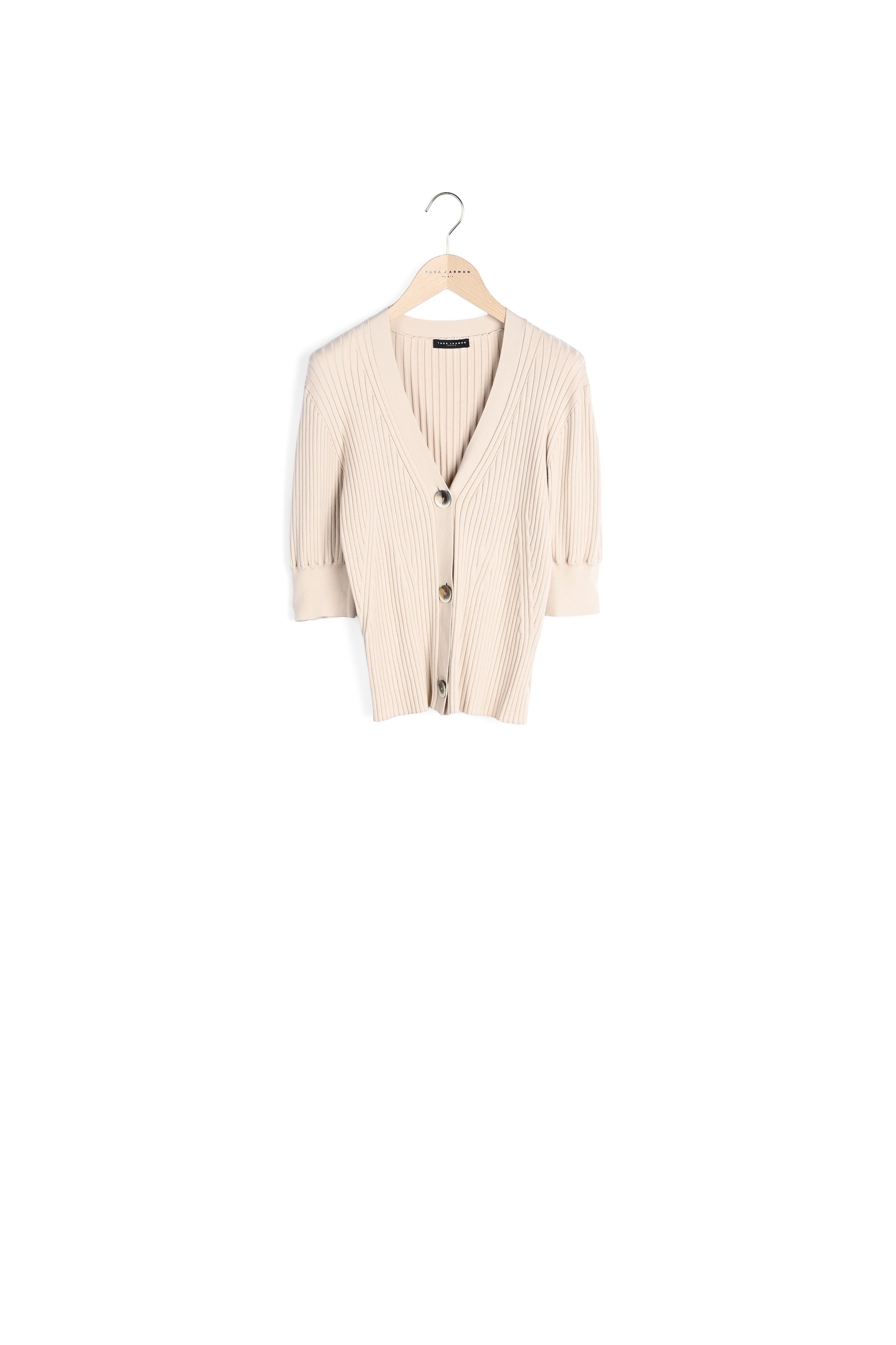 Gilet Gabin beige en coton extrafin Faume - seconde main