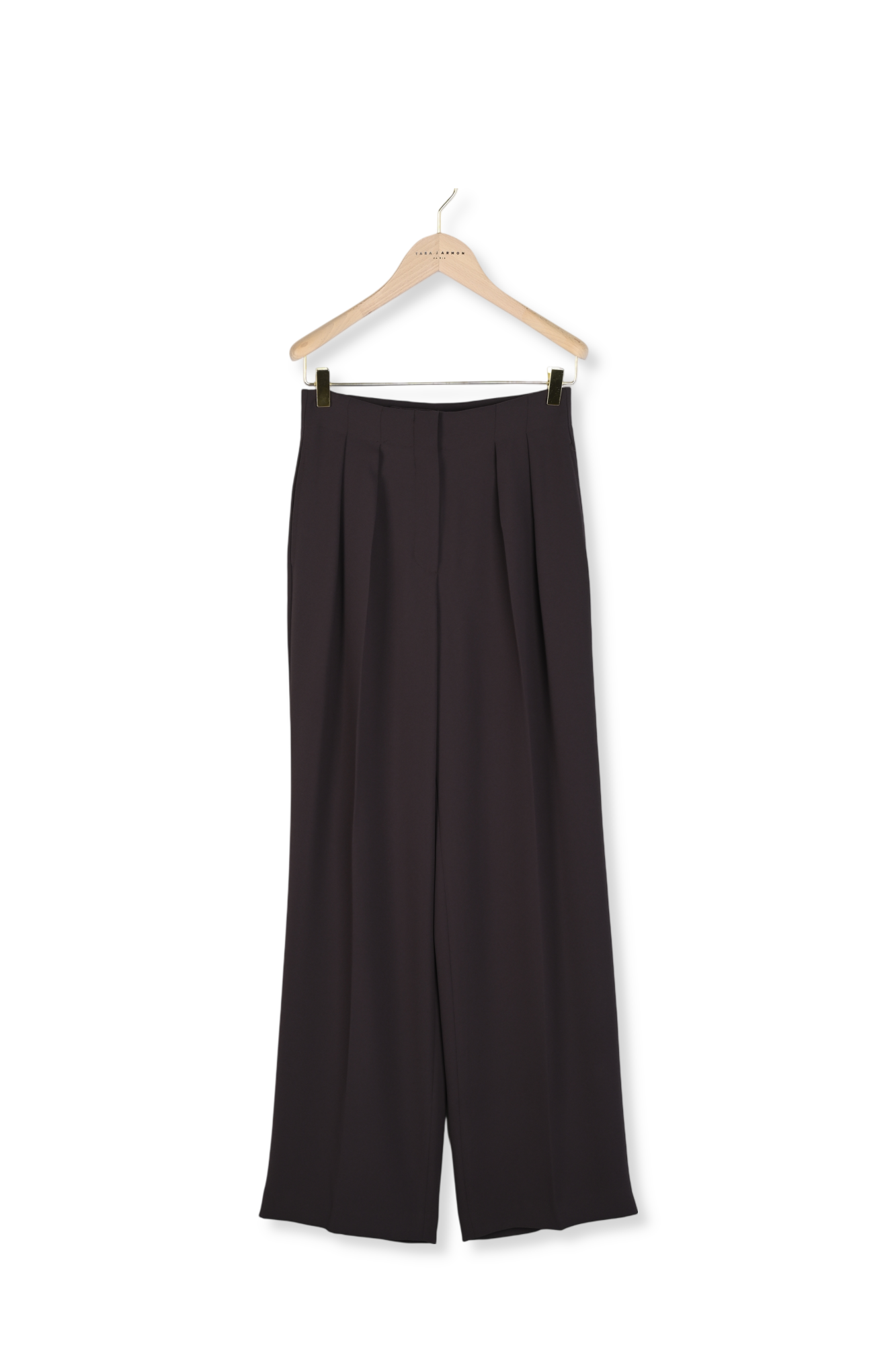 Pantalon marron en crêpe Parigi Faume - seconde main