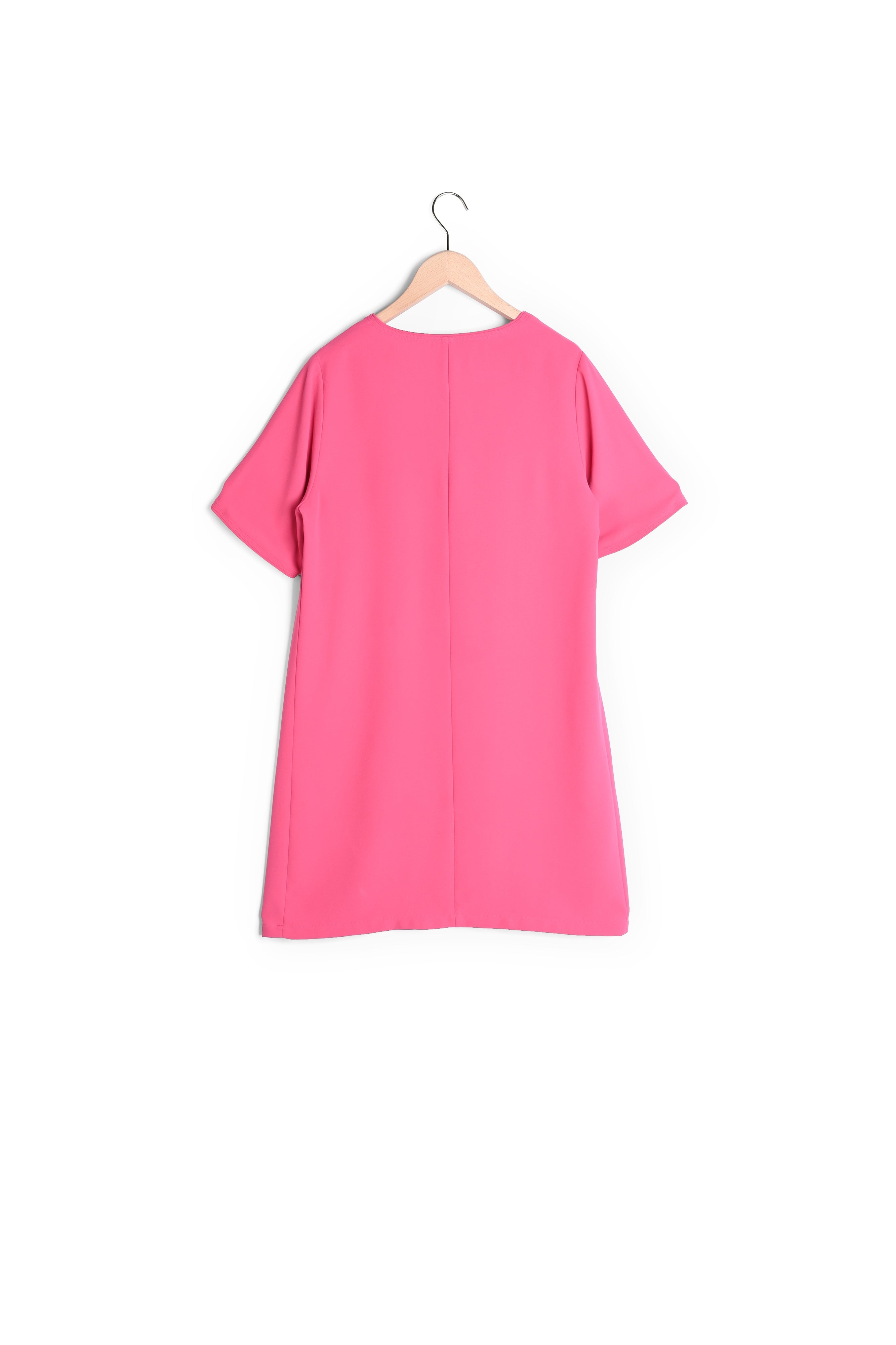 Robe Ruban rose fuchsia en crêpe Faume - seconde main