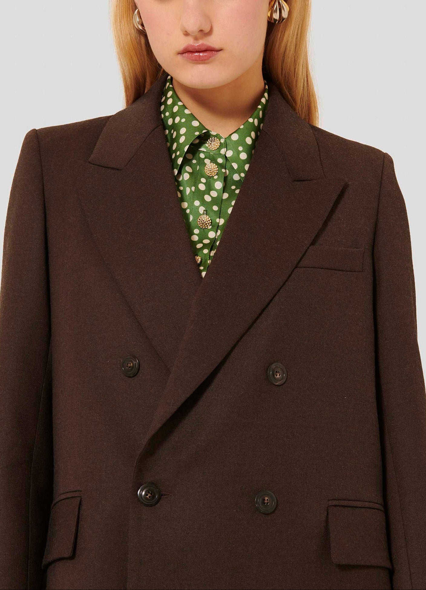 Veste marron en flanelle Valson Faume - seconde main