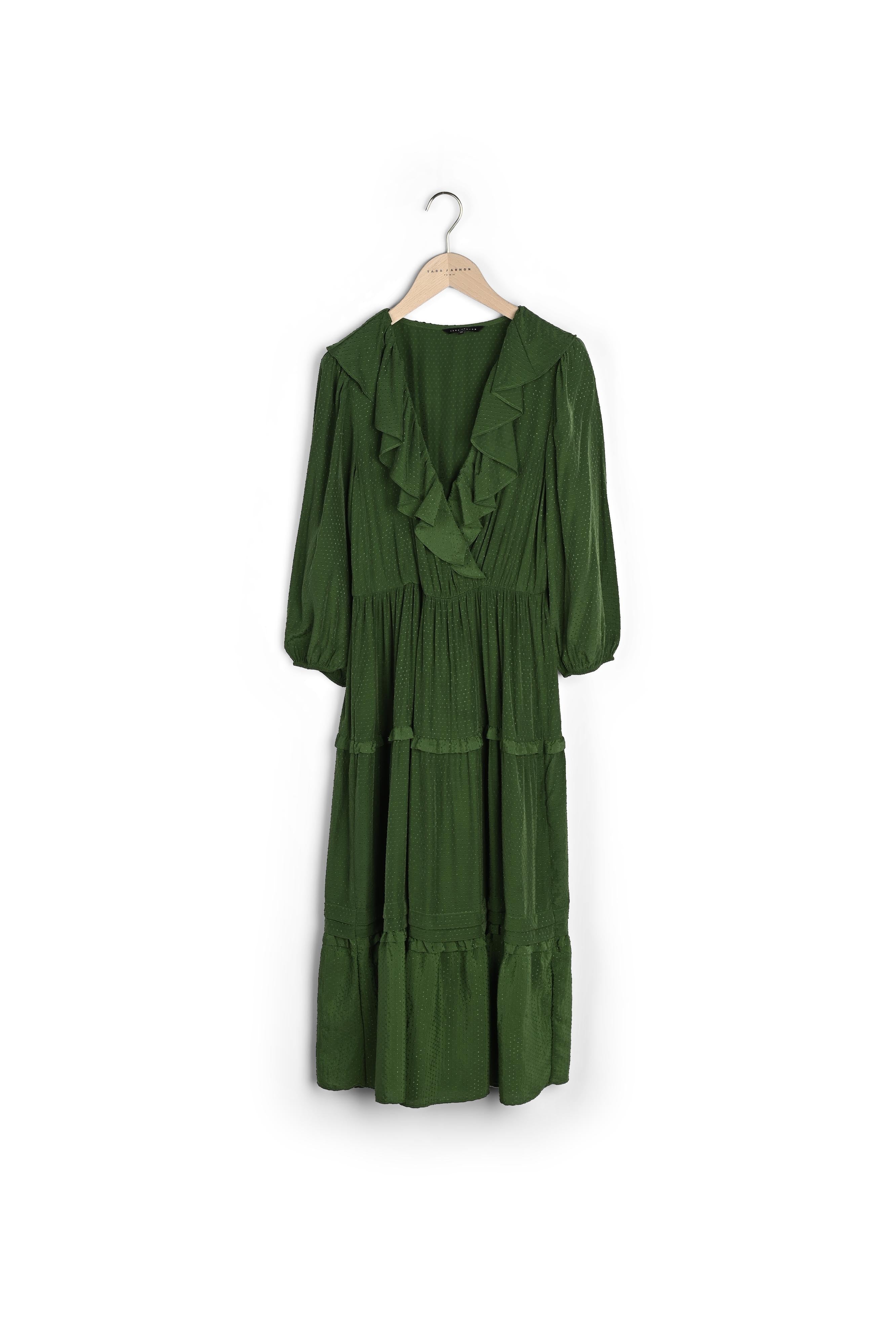 Robe verte à volants Faume - seconde main