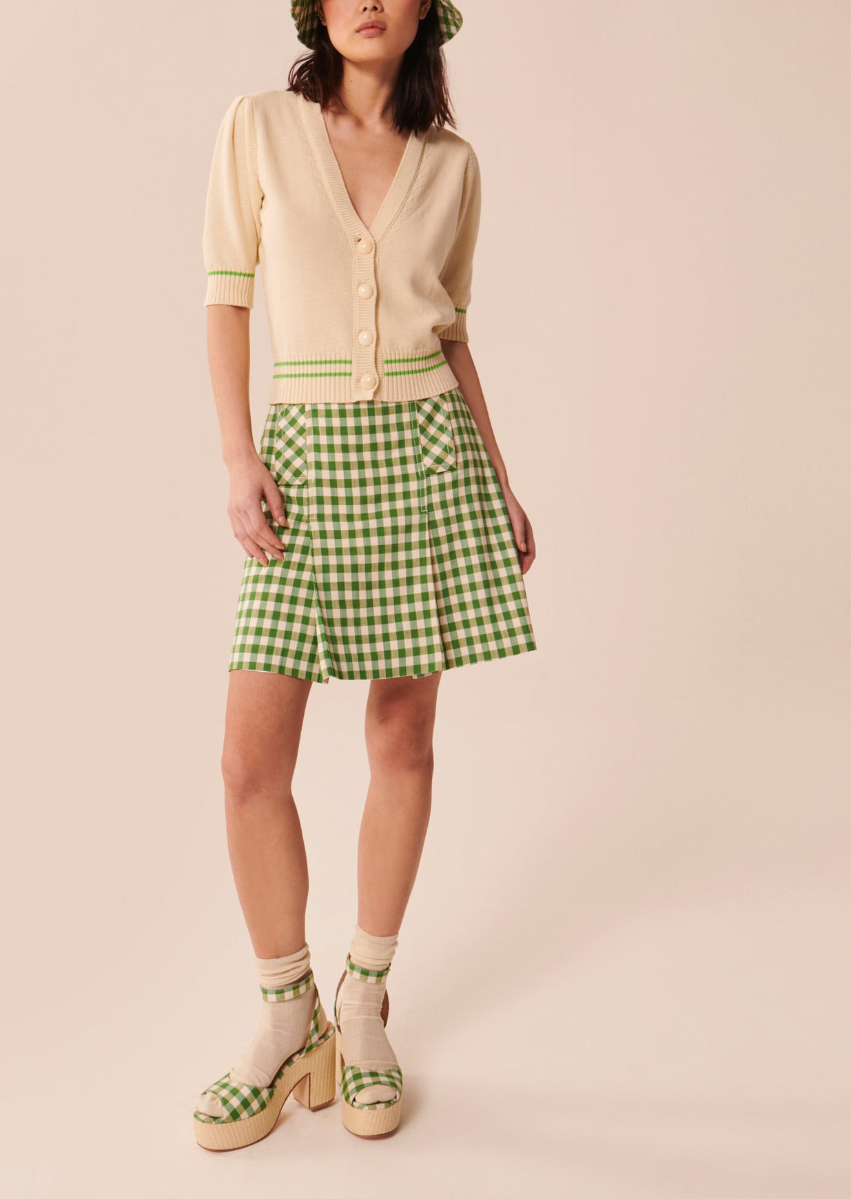 Gilet Guillaume écru en maille Faume - seconde main