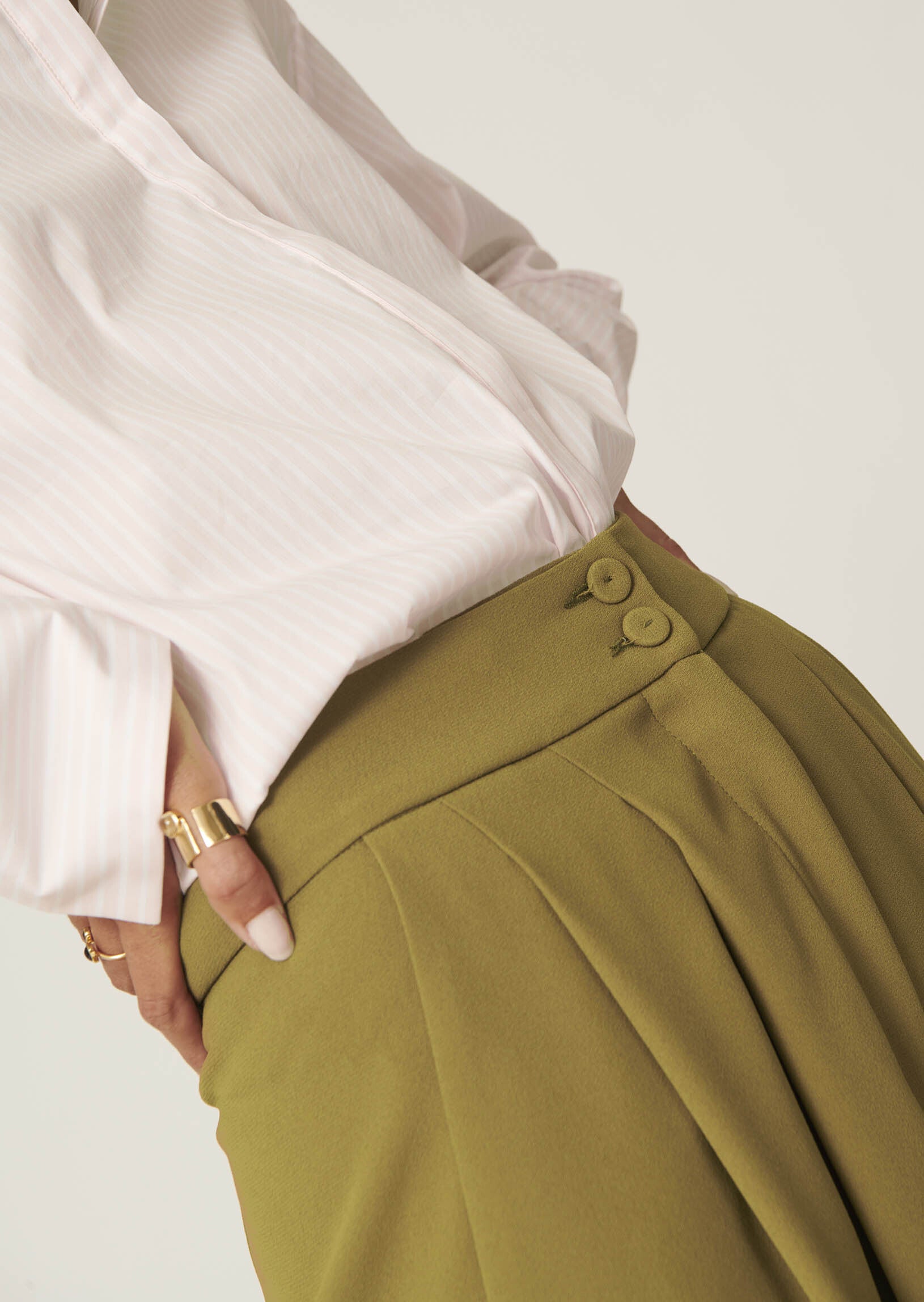 Pantalon Patsy bronze en crêpe Faume - seconde main