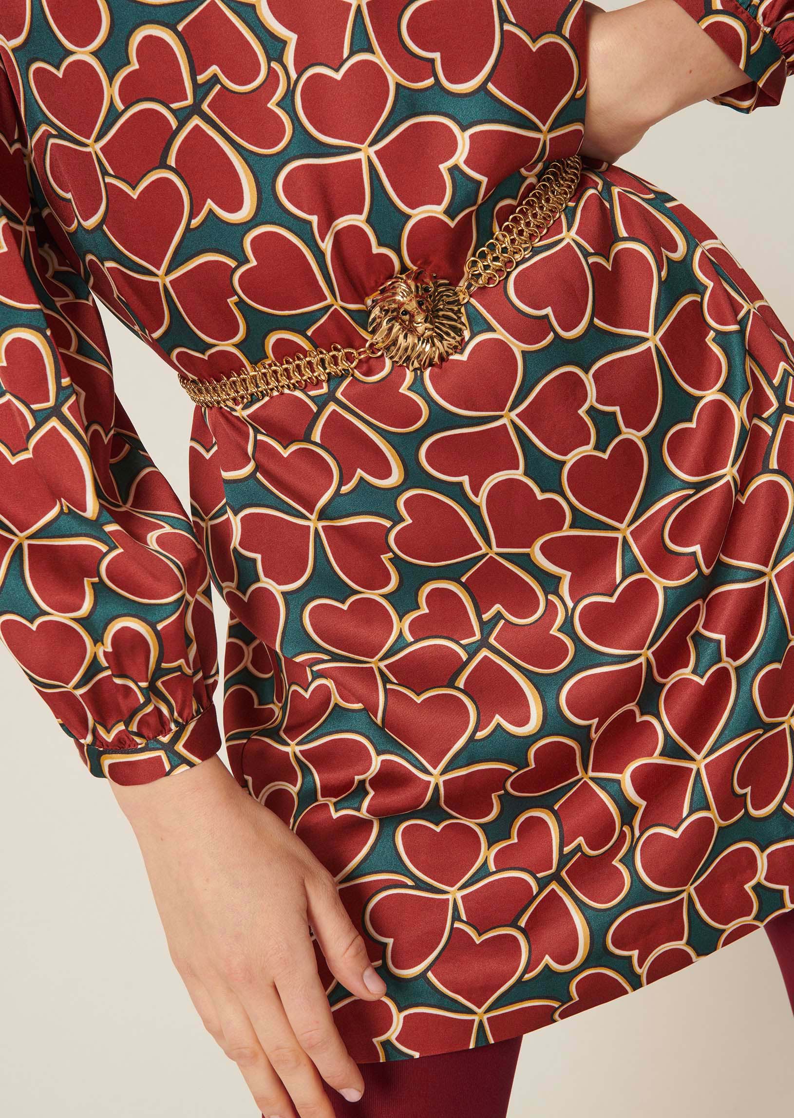 Robe Ruffa verte imprimé trèfles Faume - seconde main