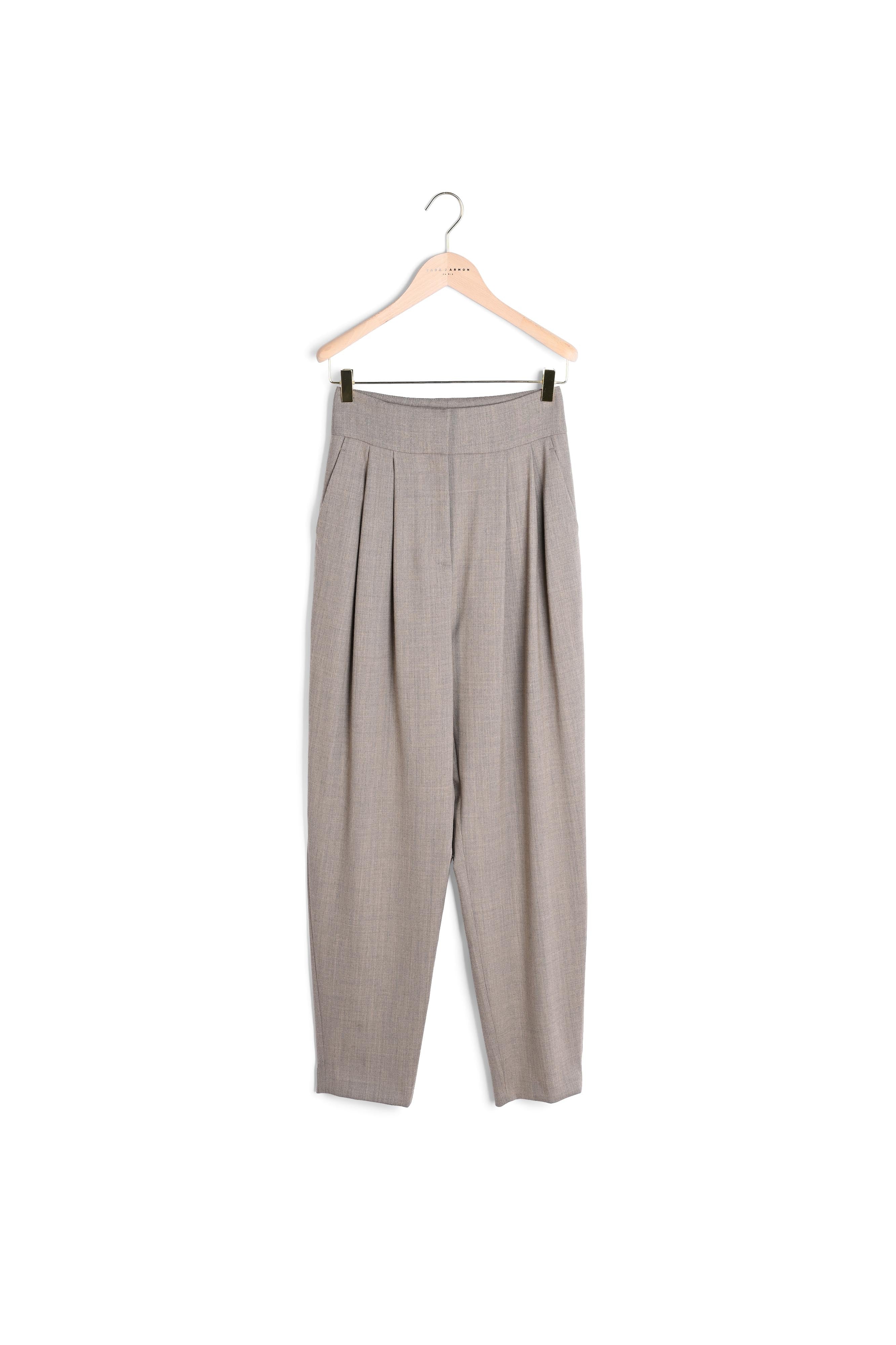 Pantalon Philadelphia beige en flanelle Faume - seconde main