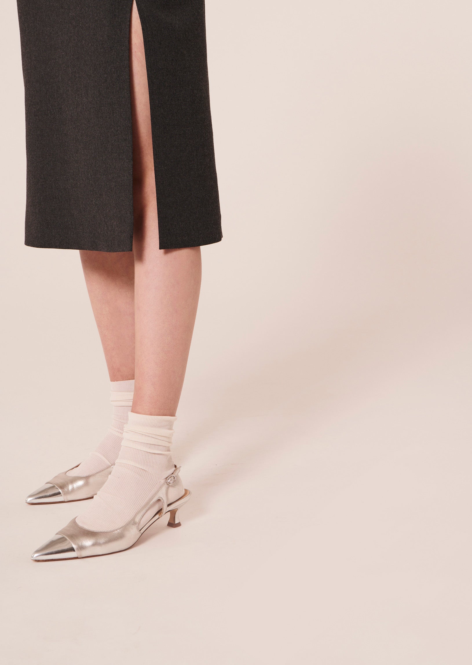 Robe Rollande grise en flanelle Faume - seconde main