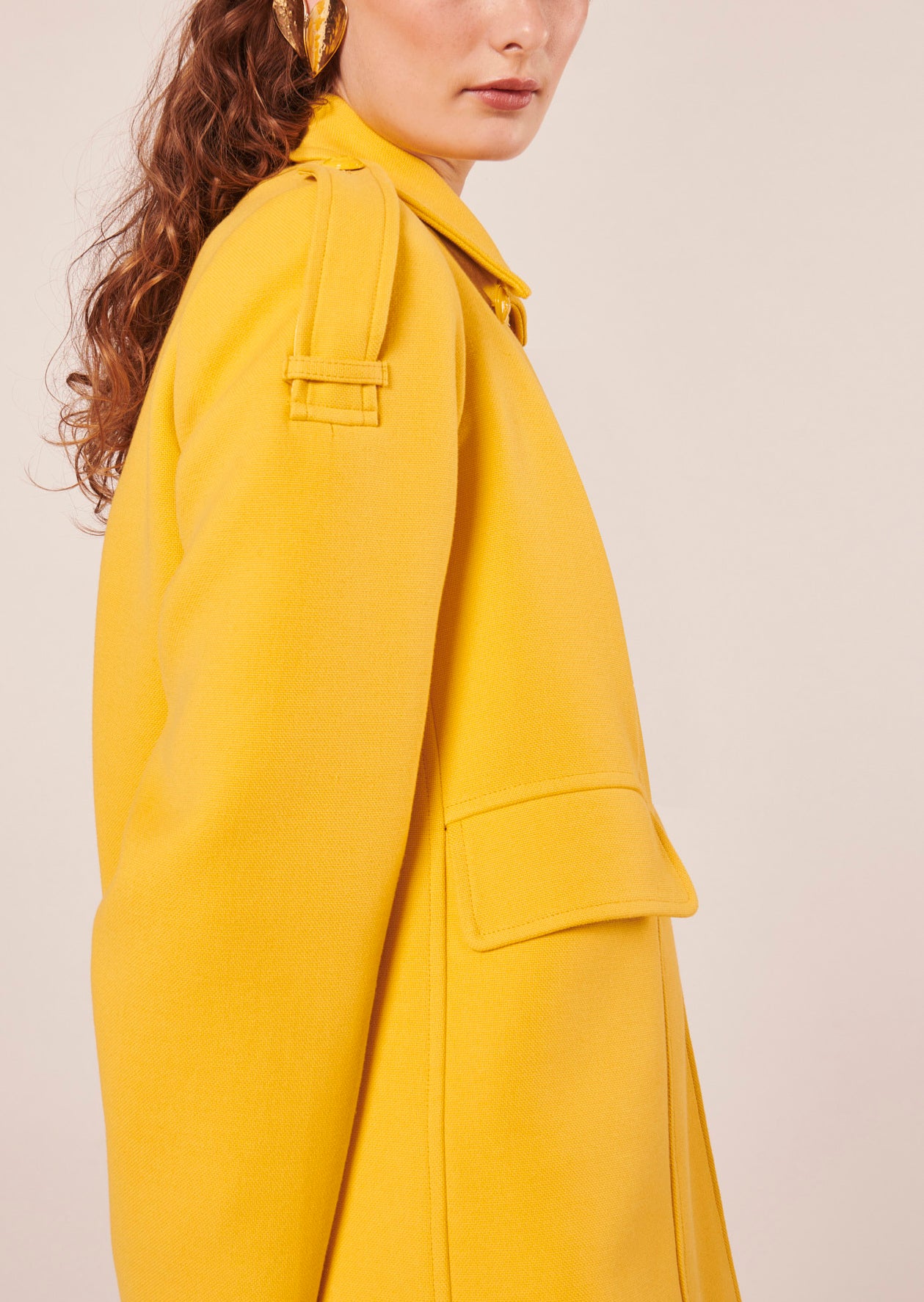 Manteau Marnie jaune en double coton Faume - seconde main