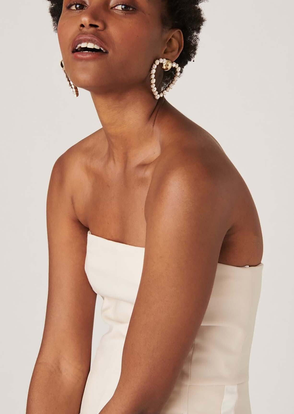 Combinaison bustier Perry écrue en laine froide Faume - seconde main