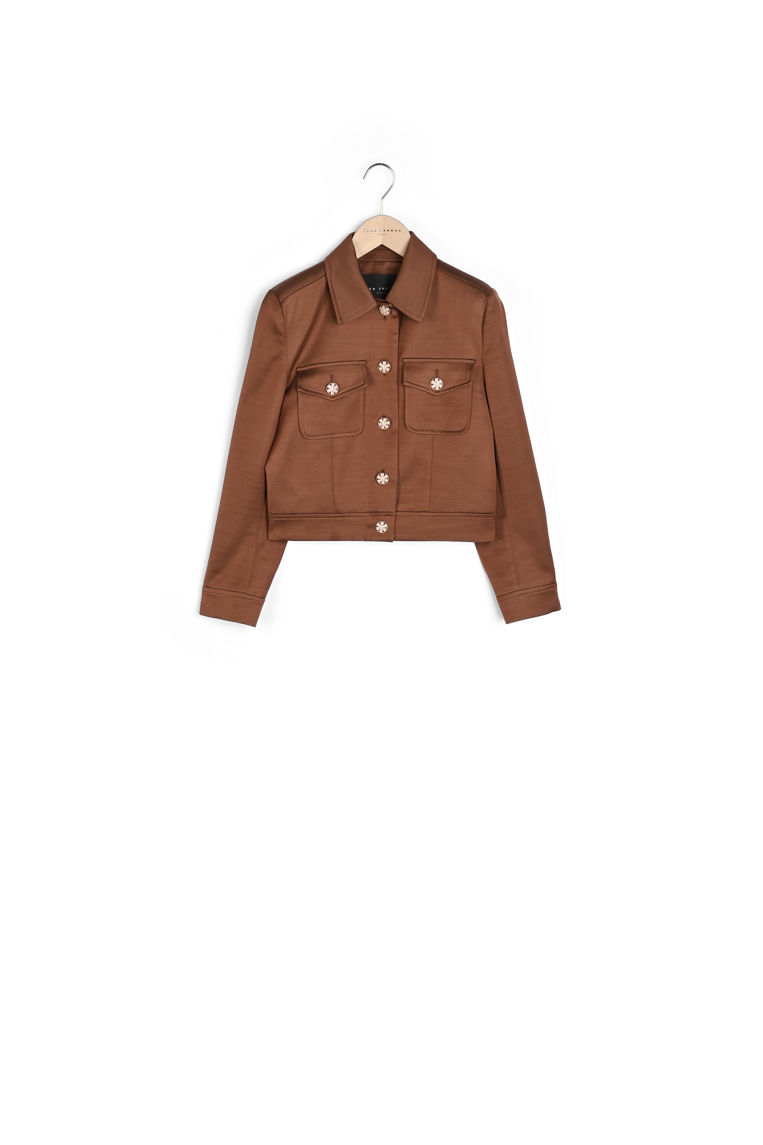 Veste Vascano marron en coton satiné Faume - seconde main