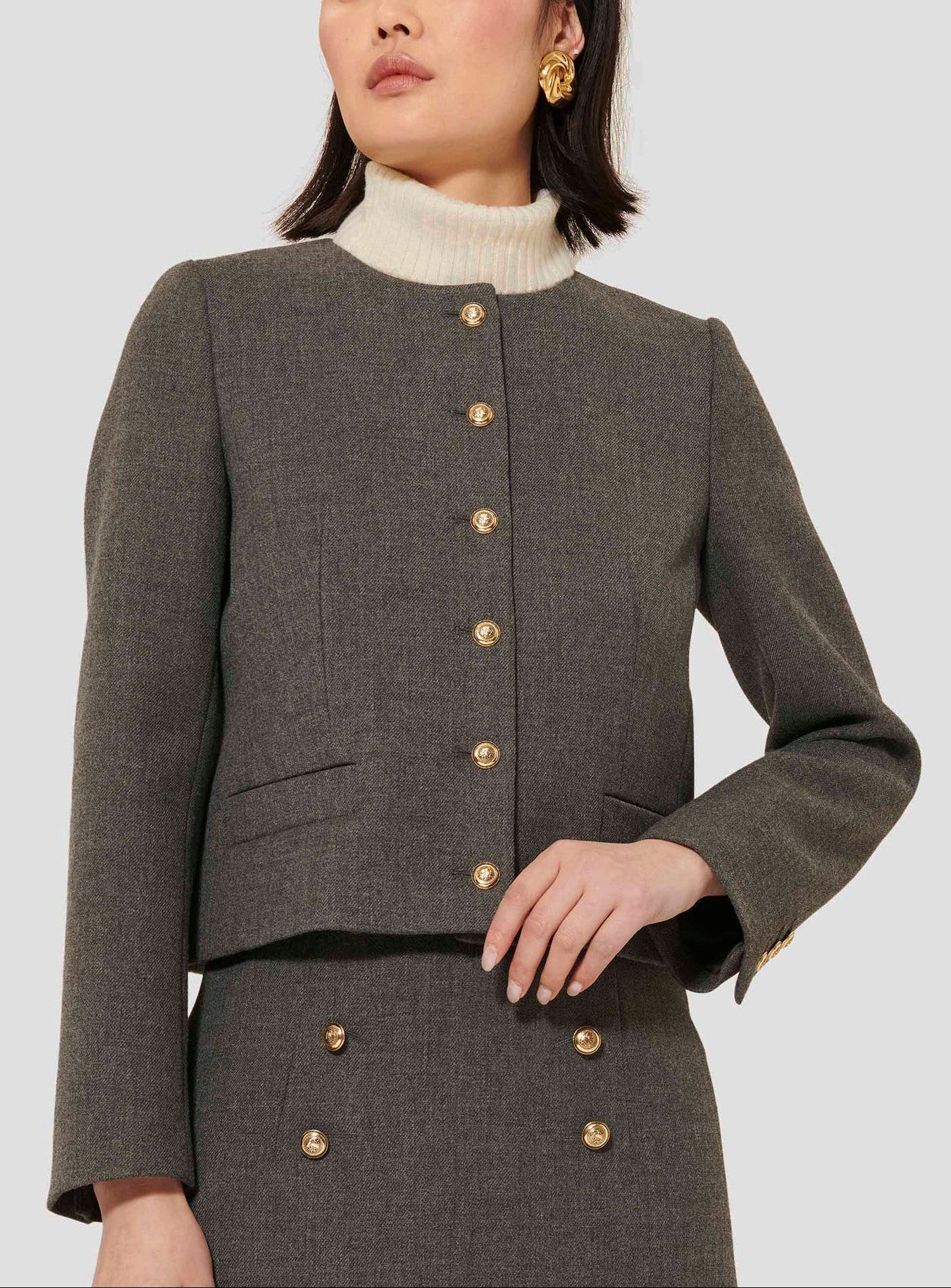 Veste grise en toile compacte Vesna Faume - seconde main