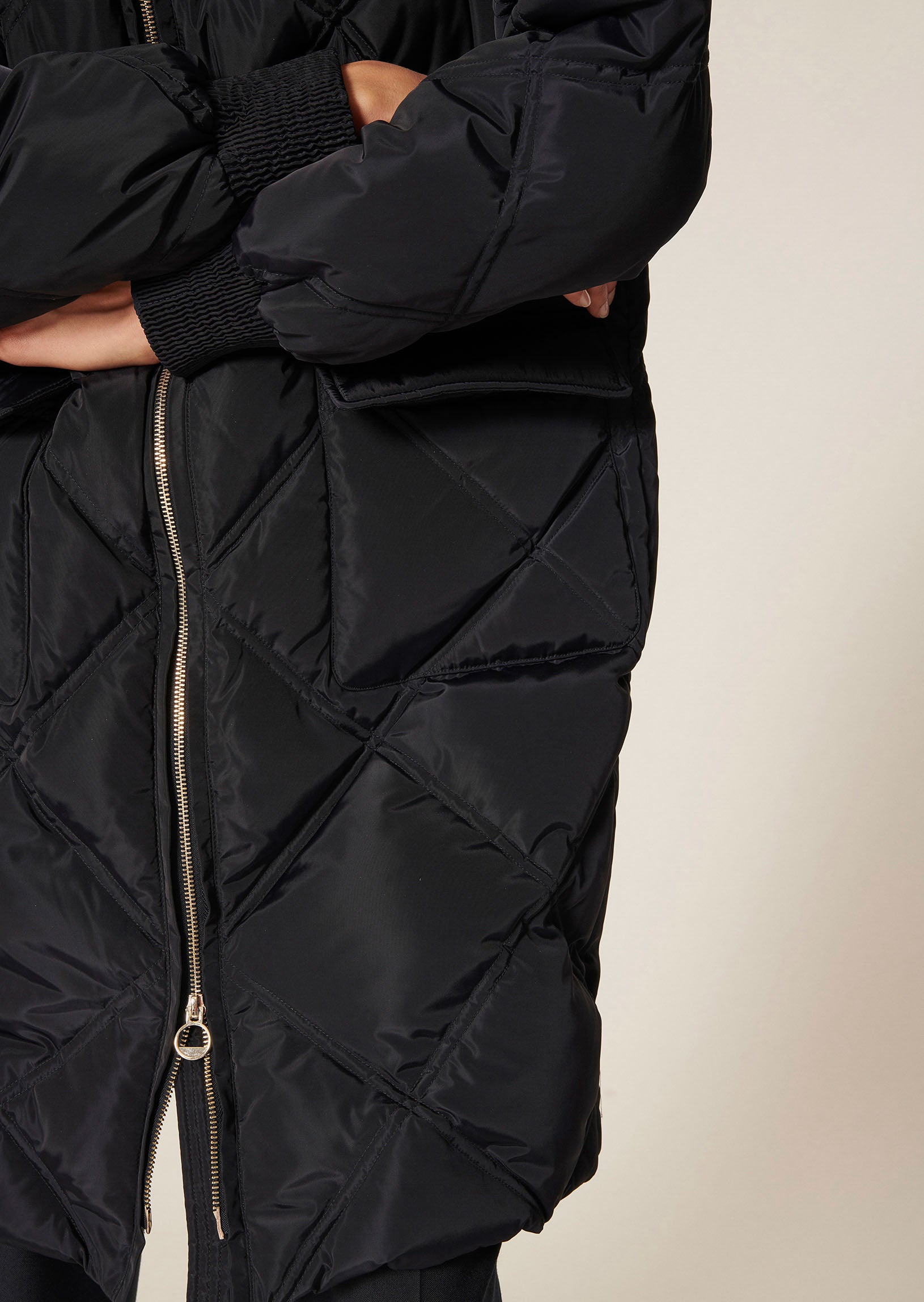 Doudoune longue Dominique bleu nuit matelassée Faume - seconde main