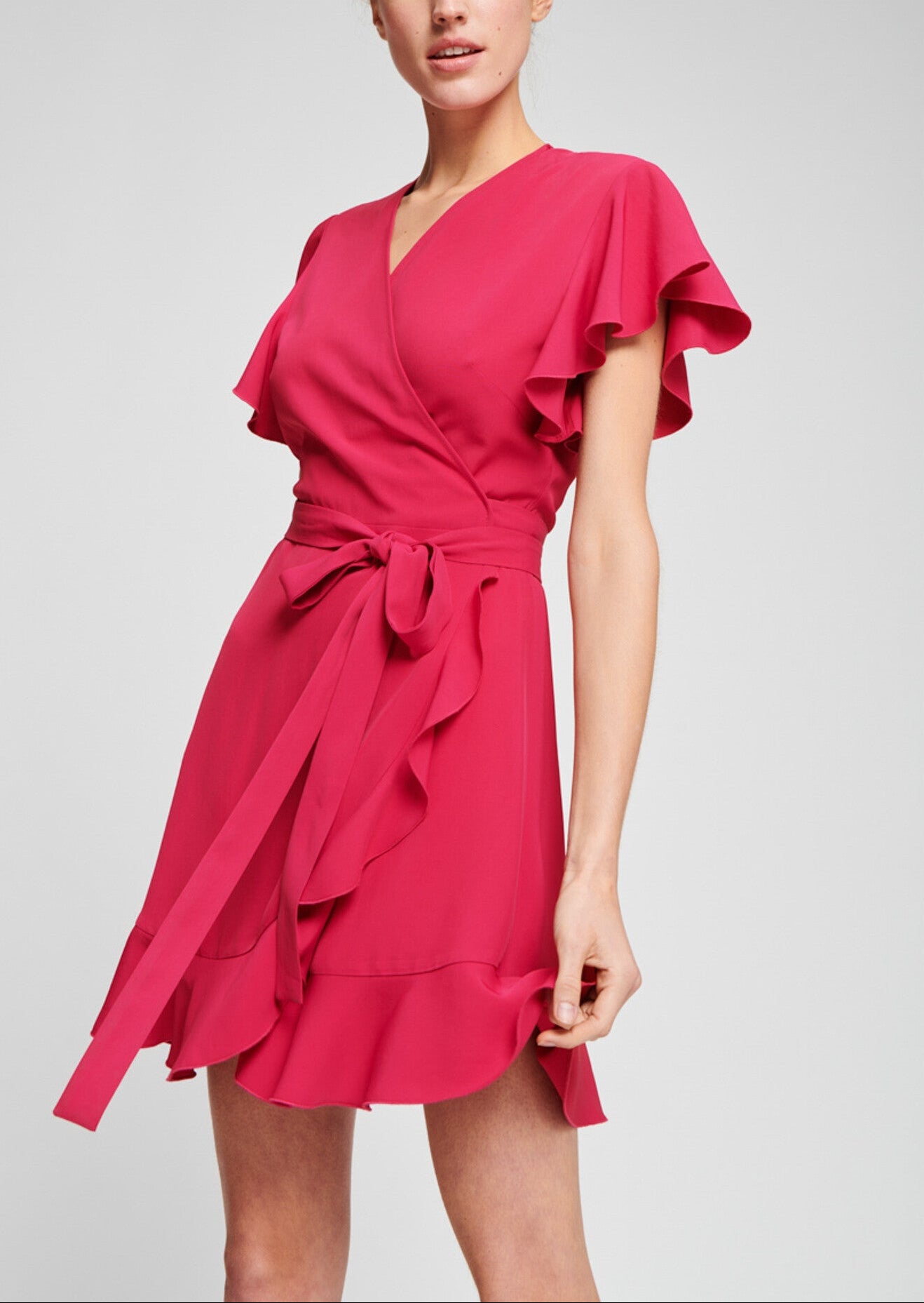 Robe rouge à volants Faume - seconde main