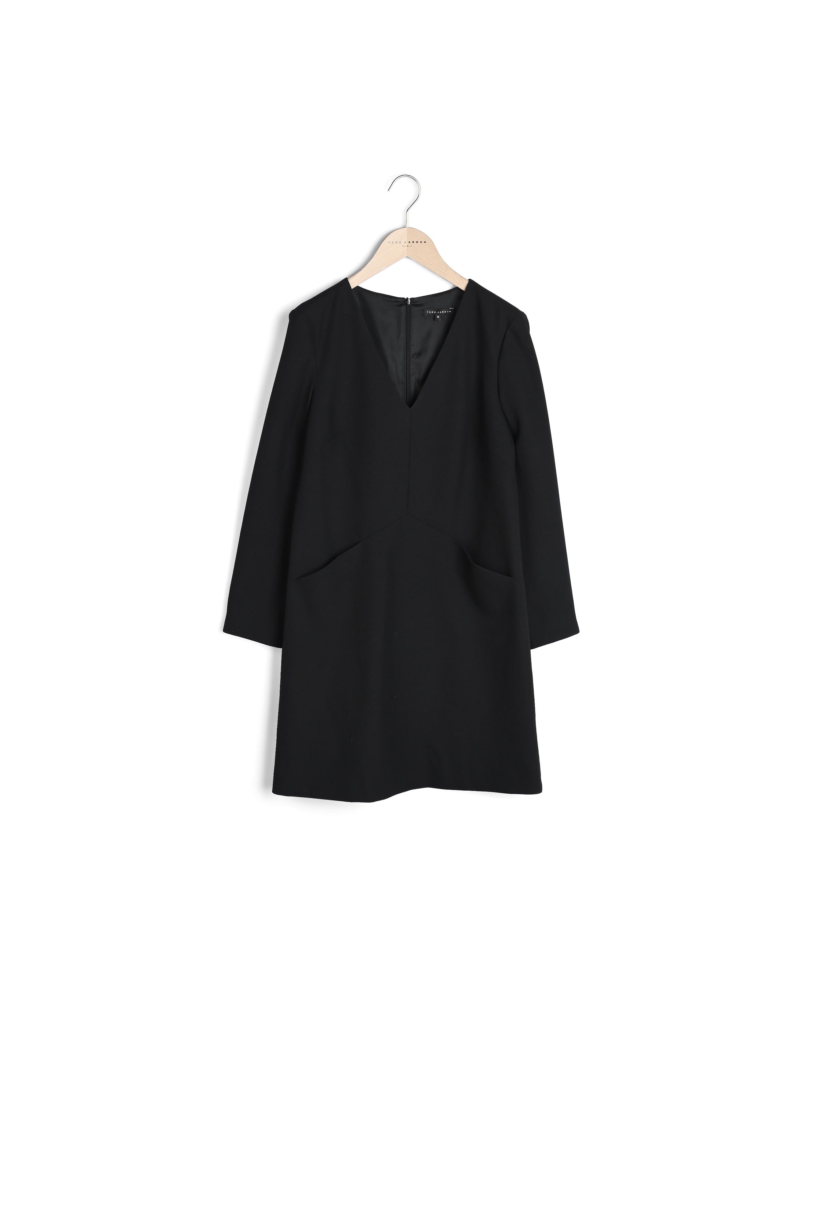 Robe Ruth noire en toile gabardine Faume - seconde main