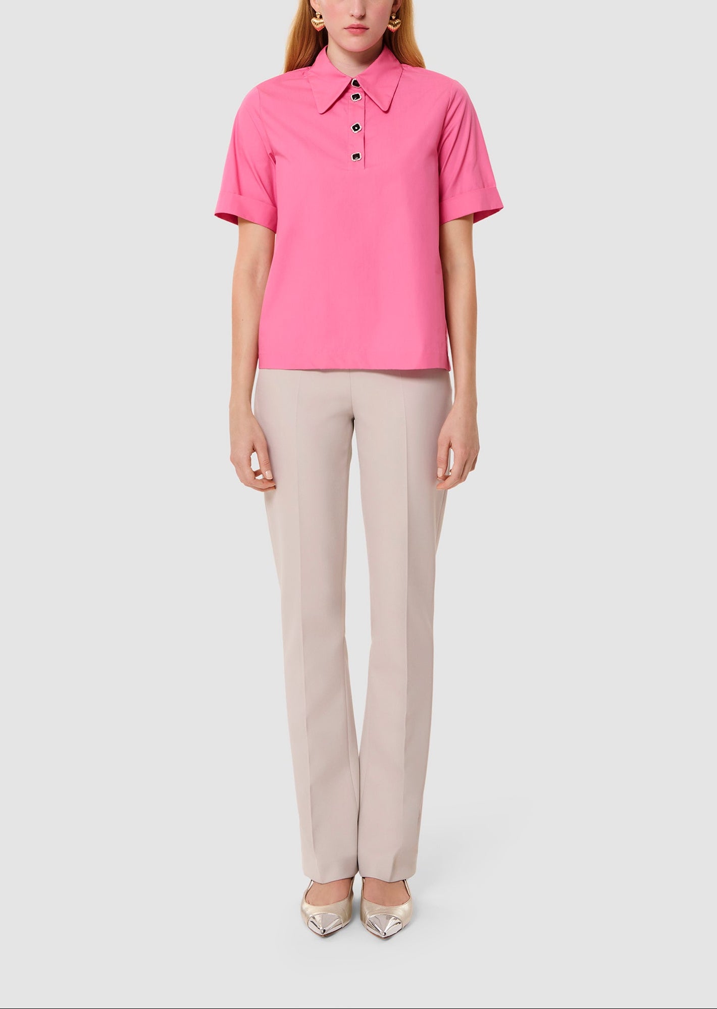 Top rose en popeline Tonella Faume - seconde main