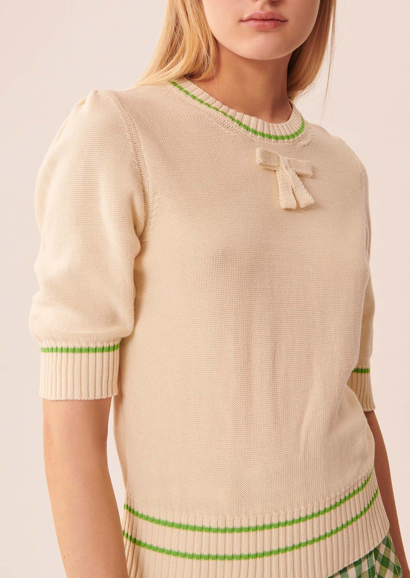 Pull Poupee écru en maille Faume - seconde main