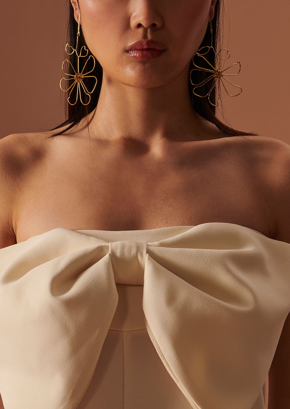 Combinaison Coeur écrue en crêpe Faume - seconde main