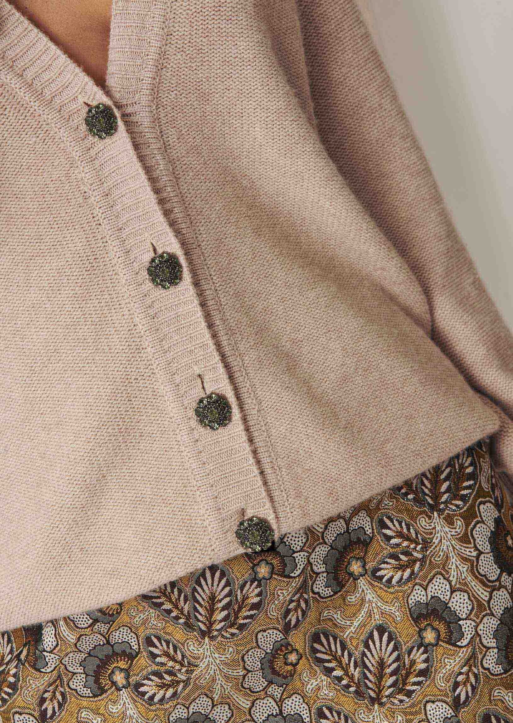 Gilet Giulia beige en merinos et cachemire Faume - seconde main