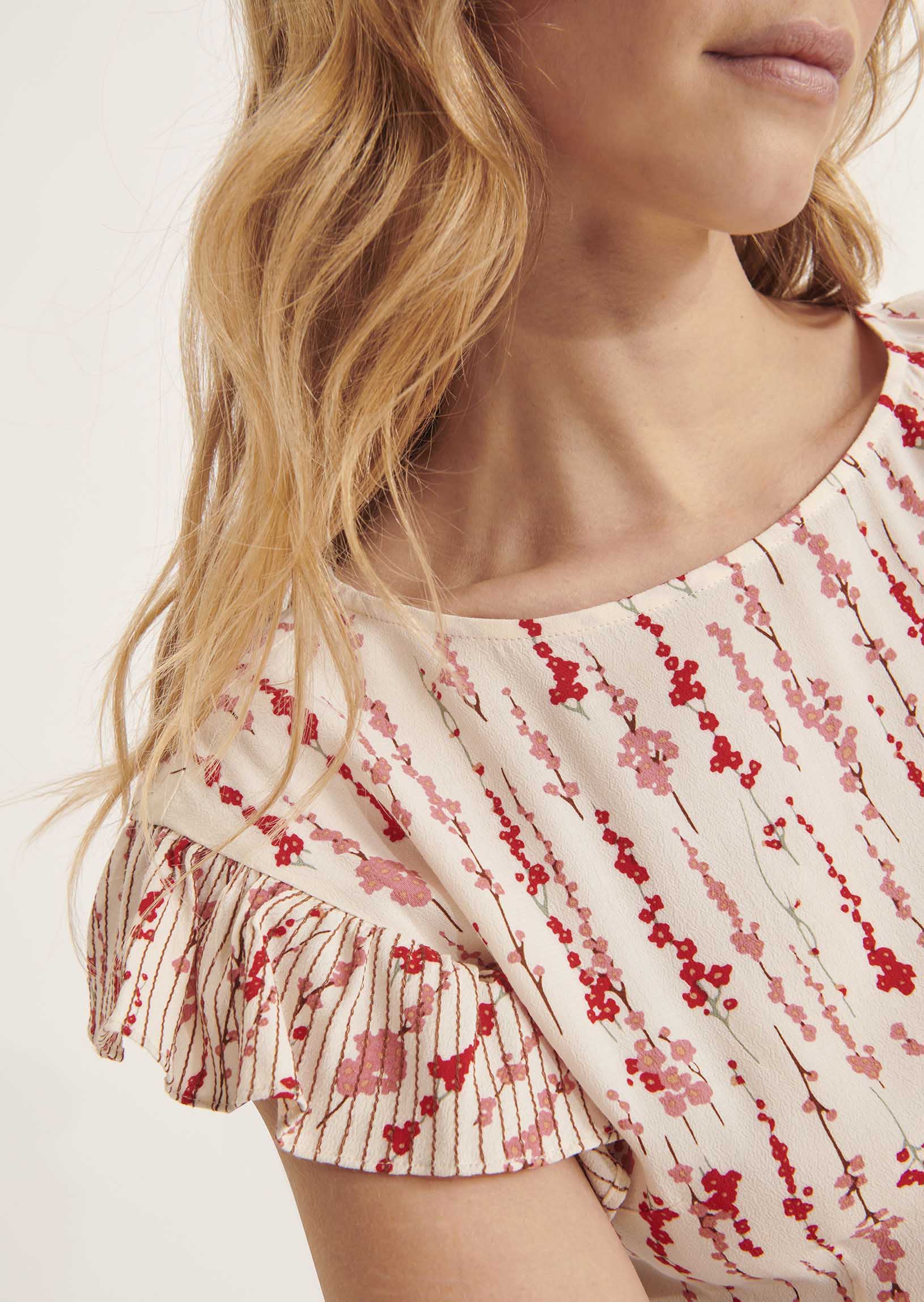 Robe courte Reha écrue imprimé fleuri Faume - seconde main