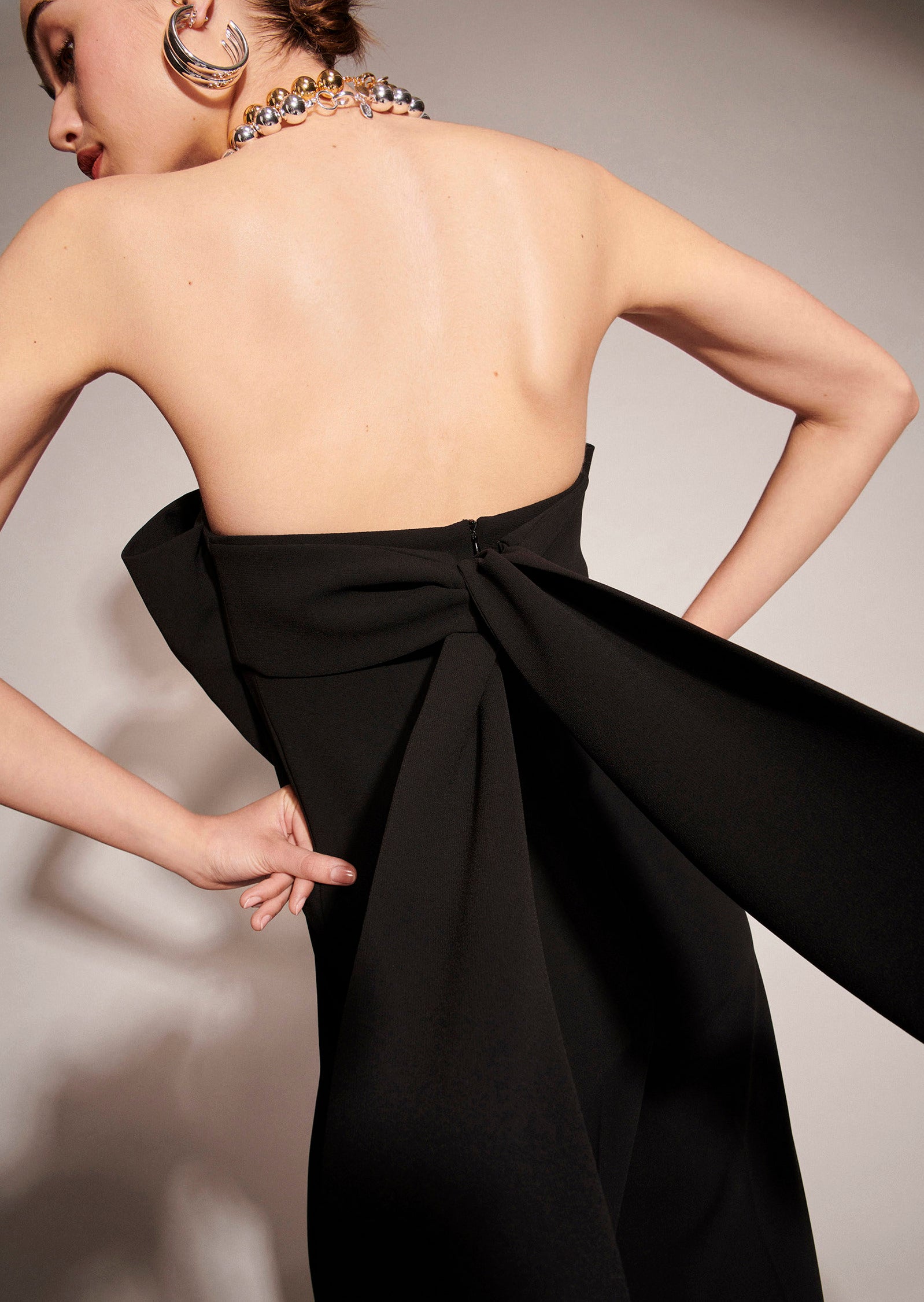 Combinaison Coeur noire en crêpe Faume - seconde main