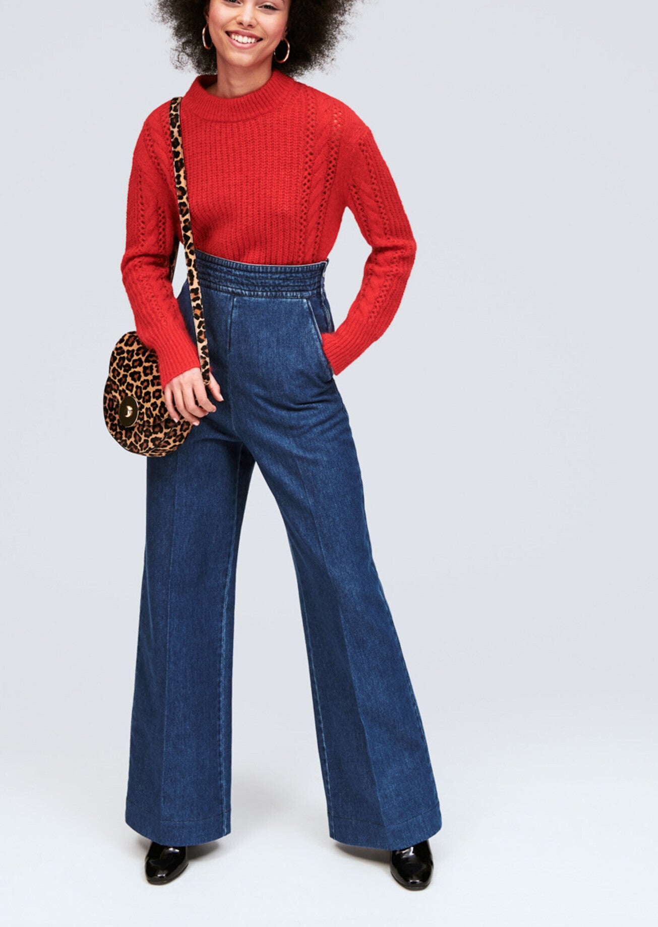 Jean taille haute bleu indigo Faume - seconde main