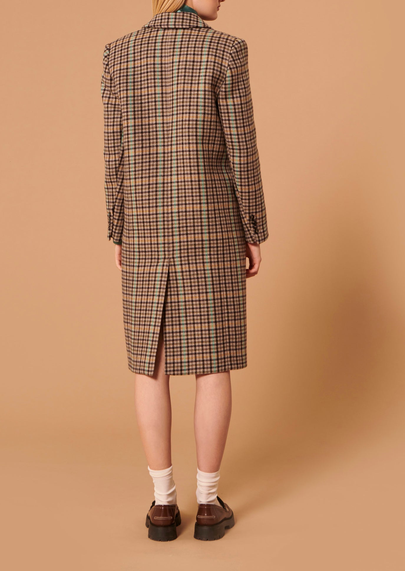 Manteau Marcus gris en tartan Faume - seconde main