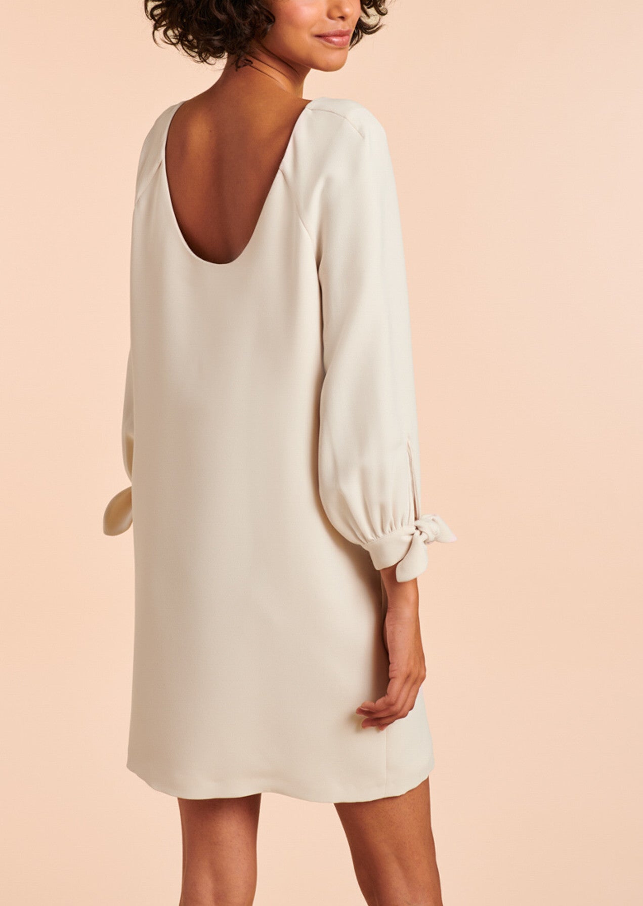 Robe tunique Rina beige nouée aux manches Faume - seconde main