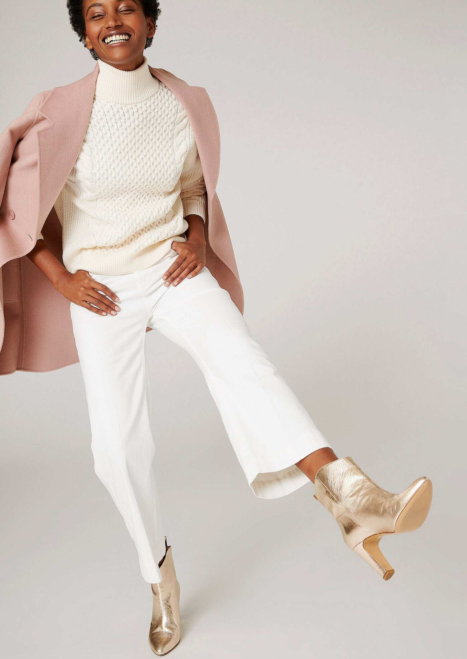 Manteau Masha chair en laine double face Faume - seconde main