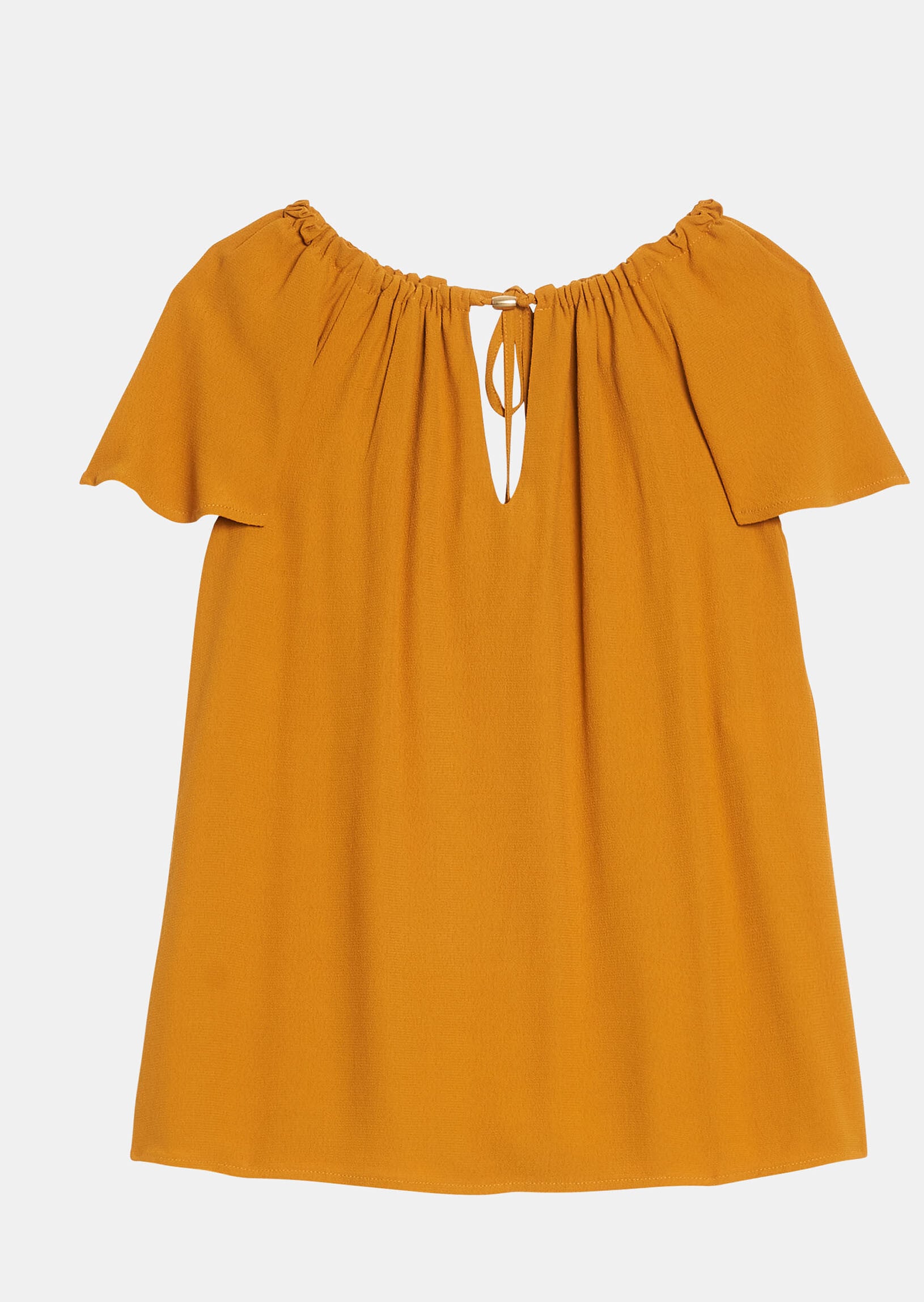 Top Tecla mordoré en crêpe Faume - seconde main