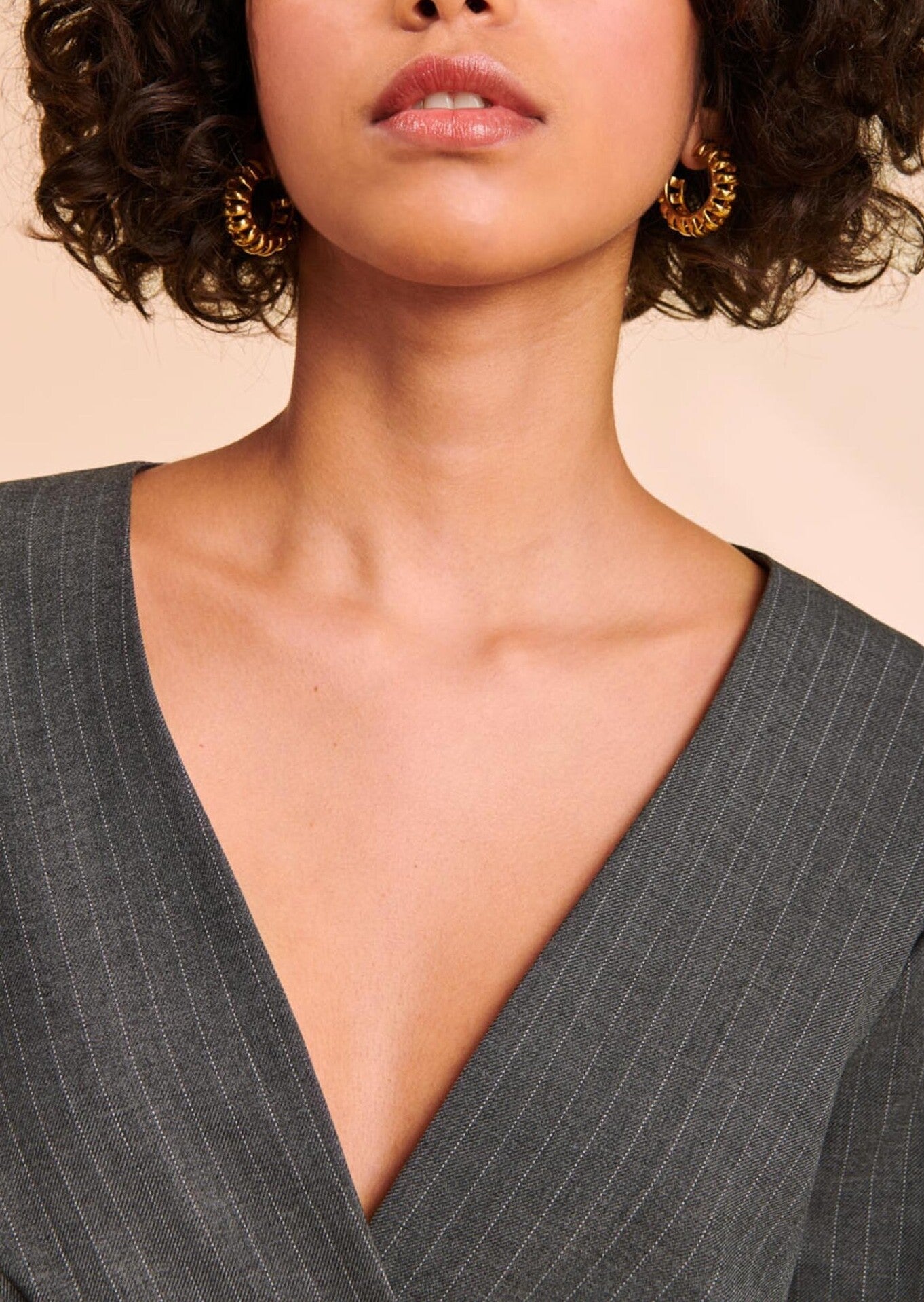 Robe Raquel grise à rayures Faume - seconde main