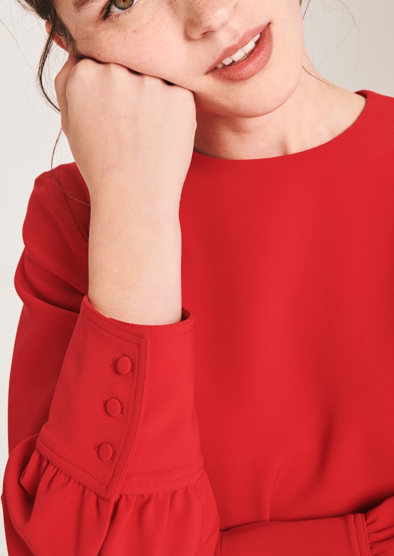 Robe ample rouge en crêpe Faume - seconde main