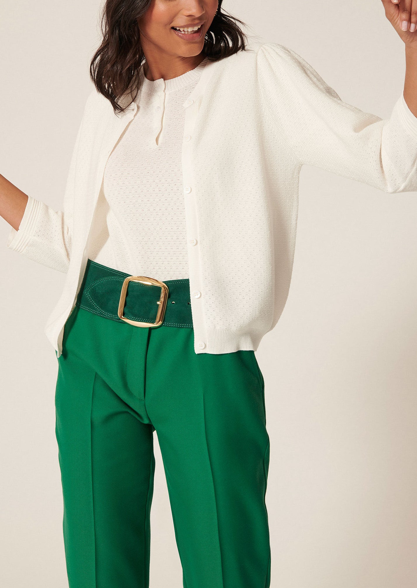 Gilet Grace blanc en coton extrafin Faume - seconde main