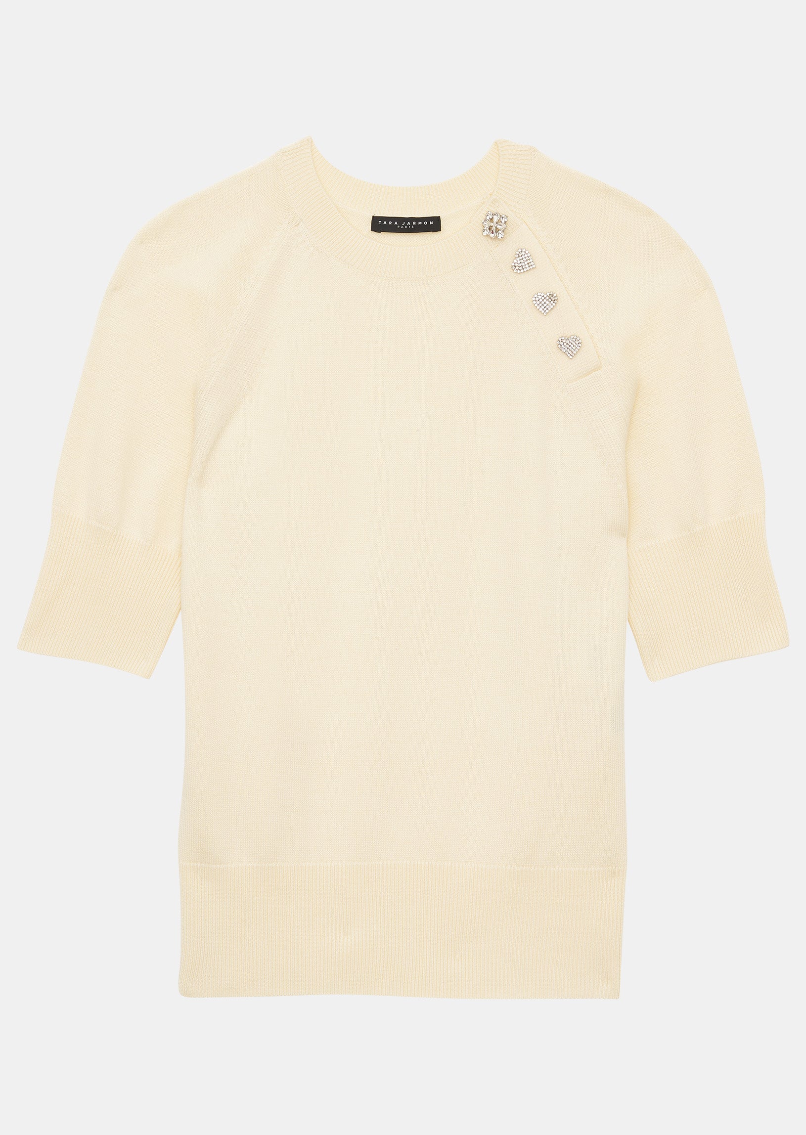 Pull Pastelle écru en laine merinos Faume - seconde main