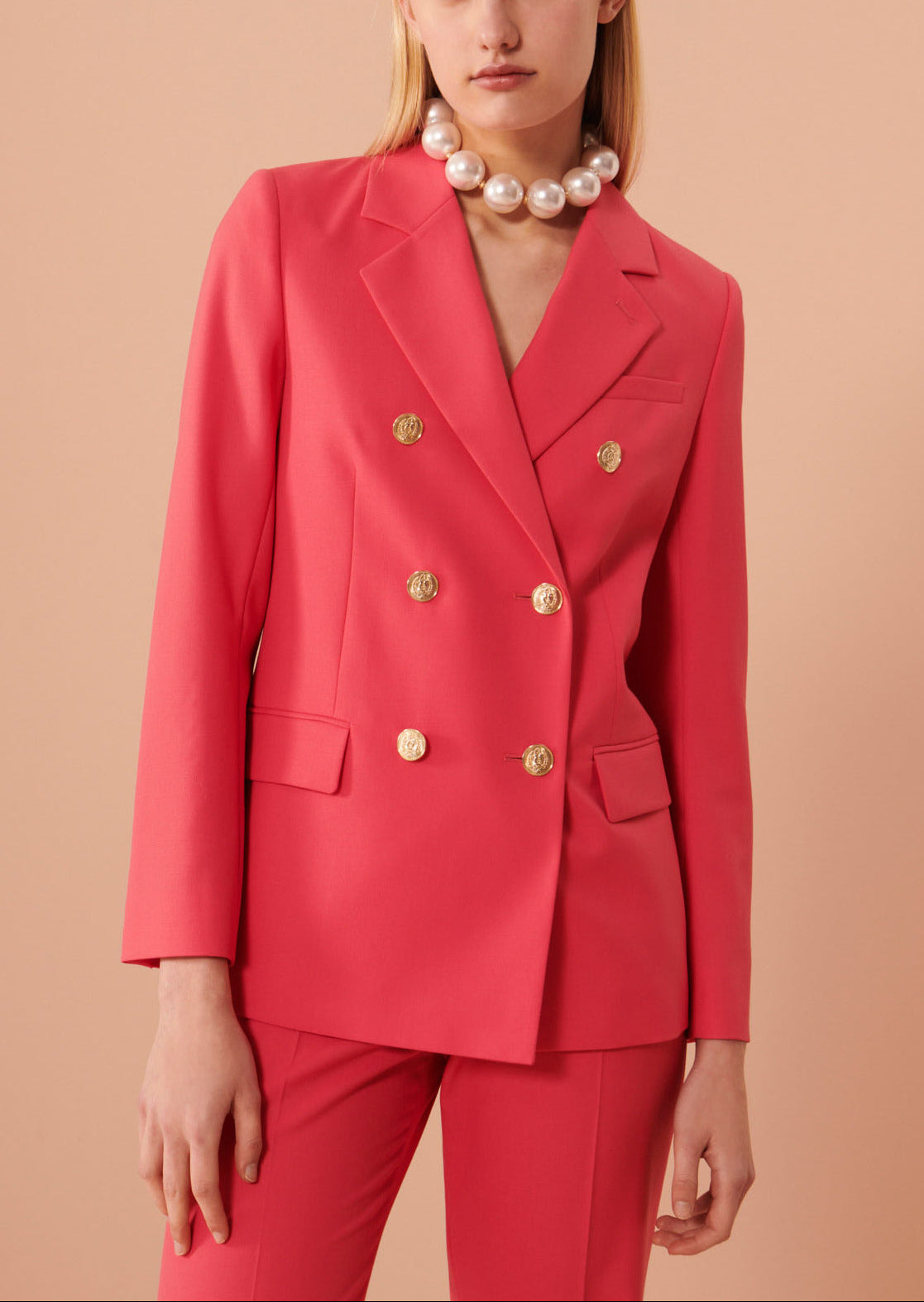 Veste Virgie rose en laine froide Faume - seconde main