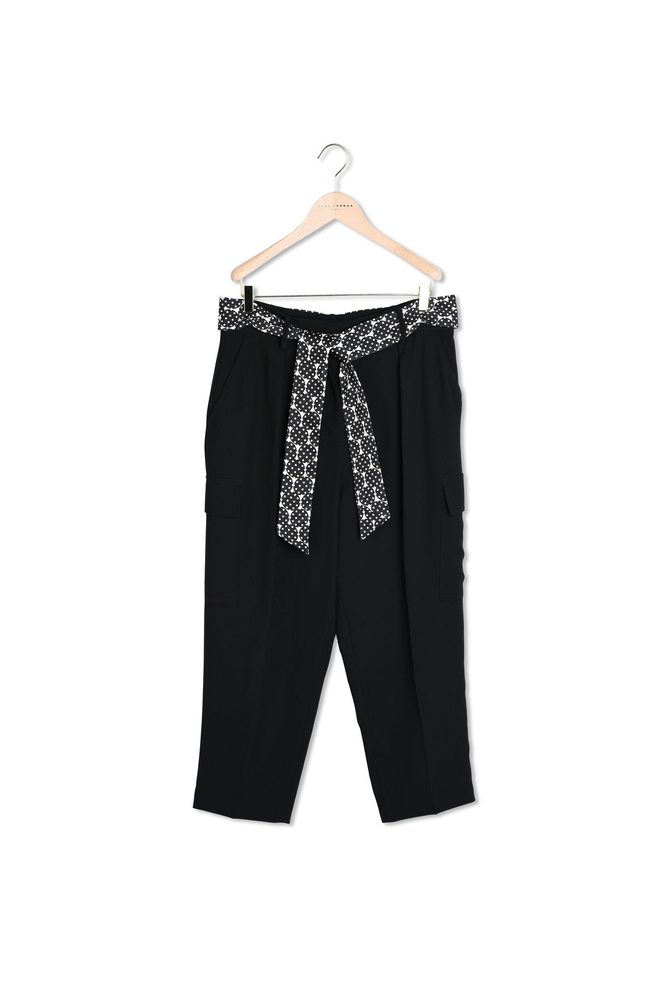 Pantalon Philippe noir en crêpe Faume - seconde main