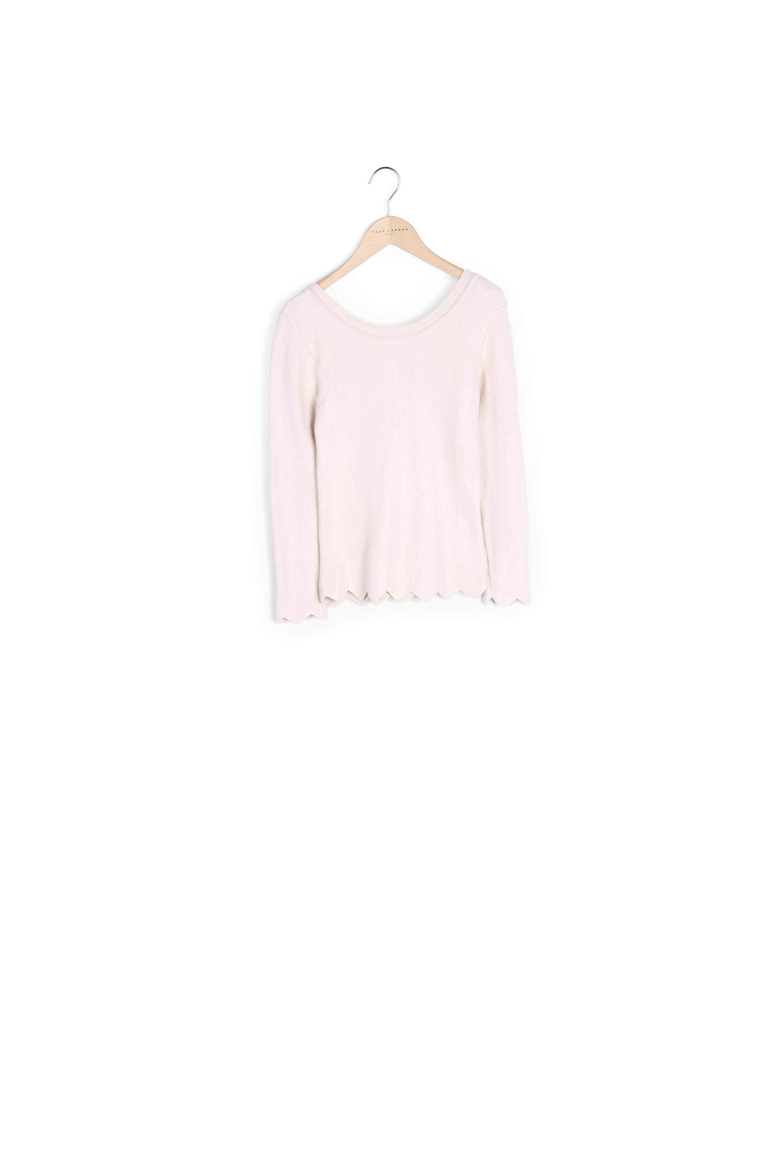 Top graphique Nour en maille beige rosé Faume - seconde main