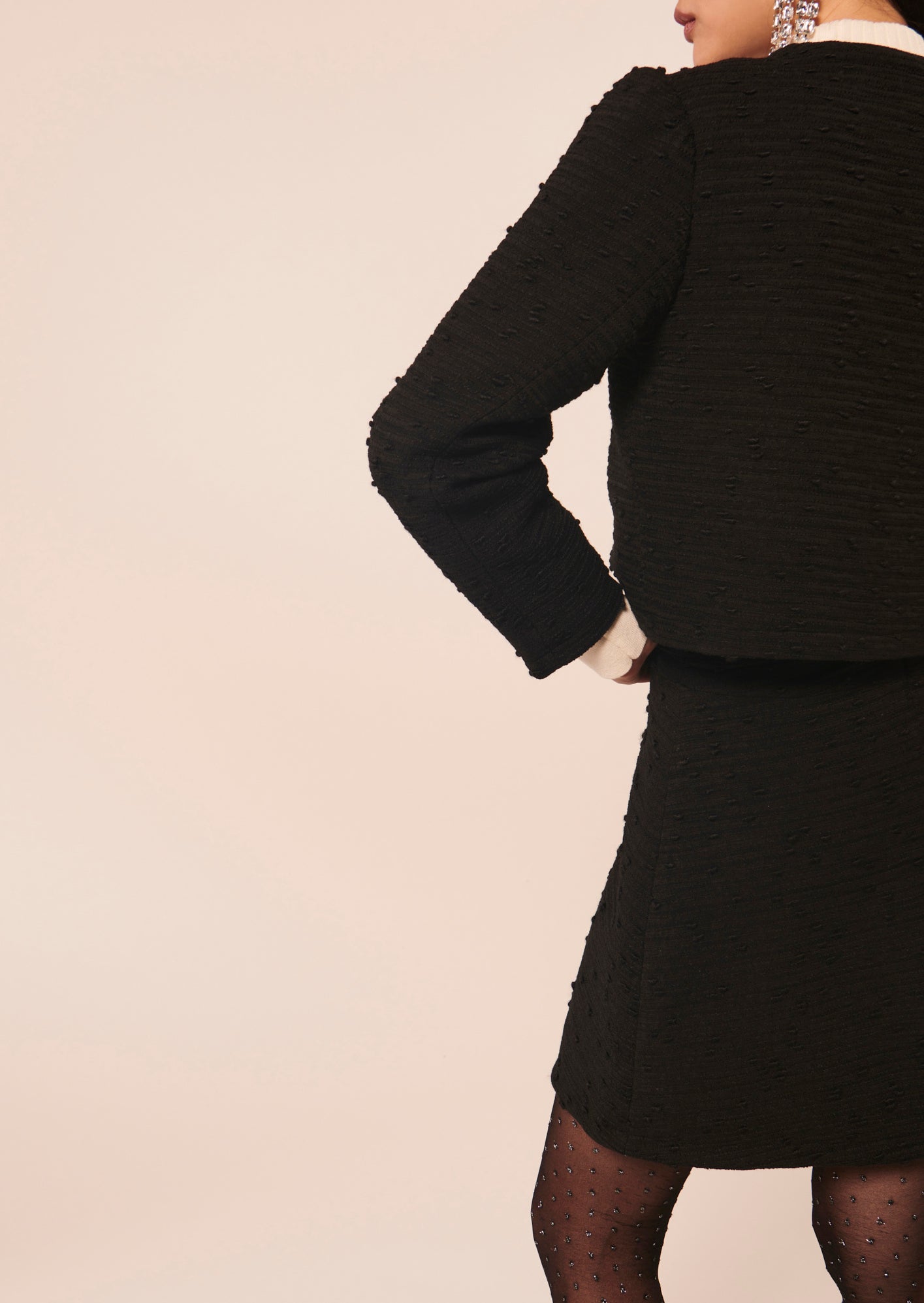 Veste Valda noire en tweed Faume - seconde main