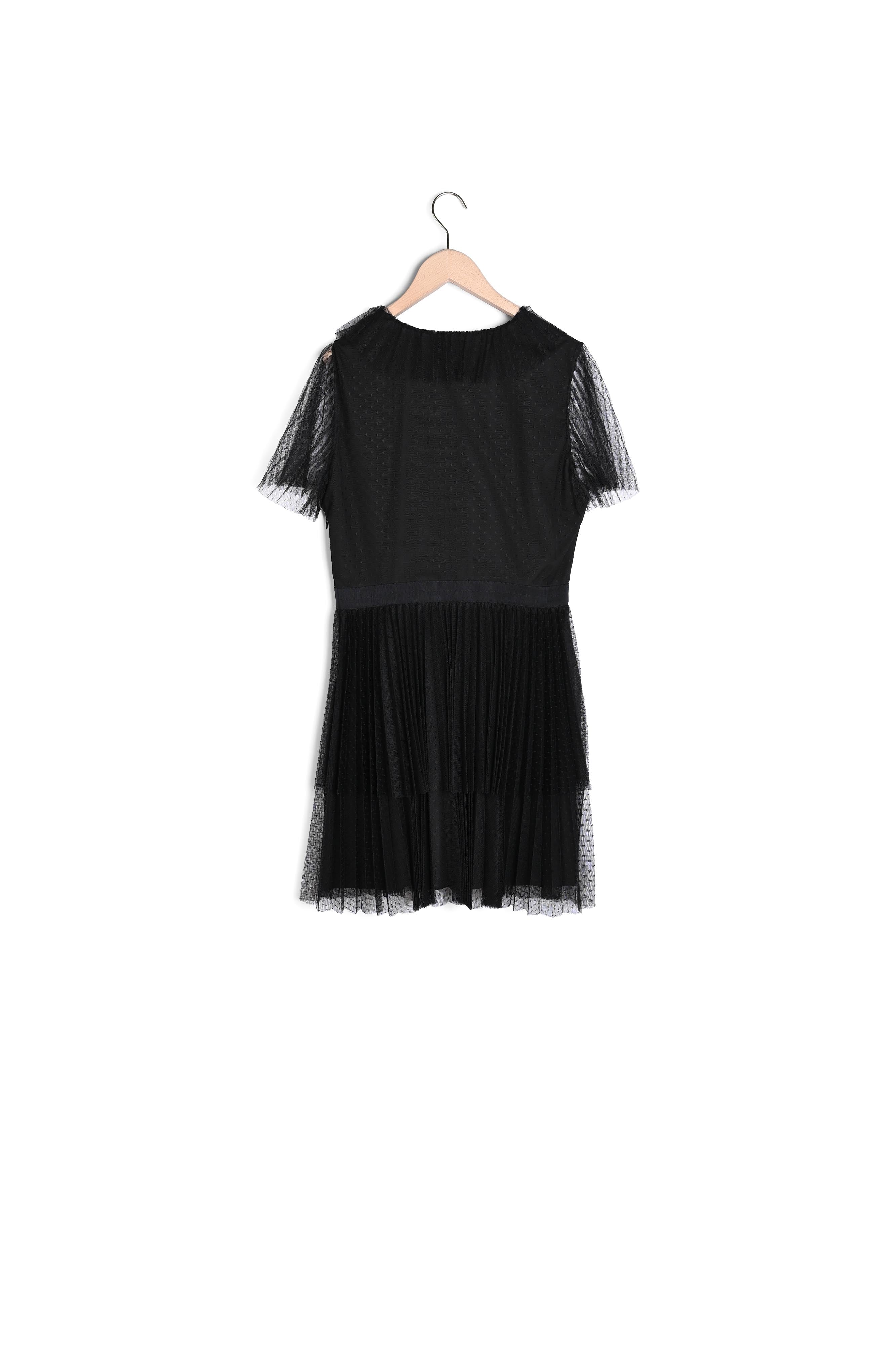 Robe noire en tulle plumetis Faume - seconde main