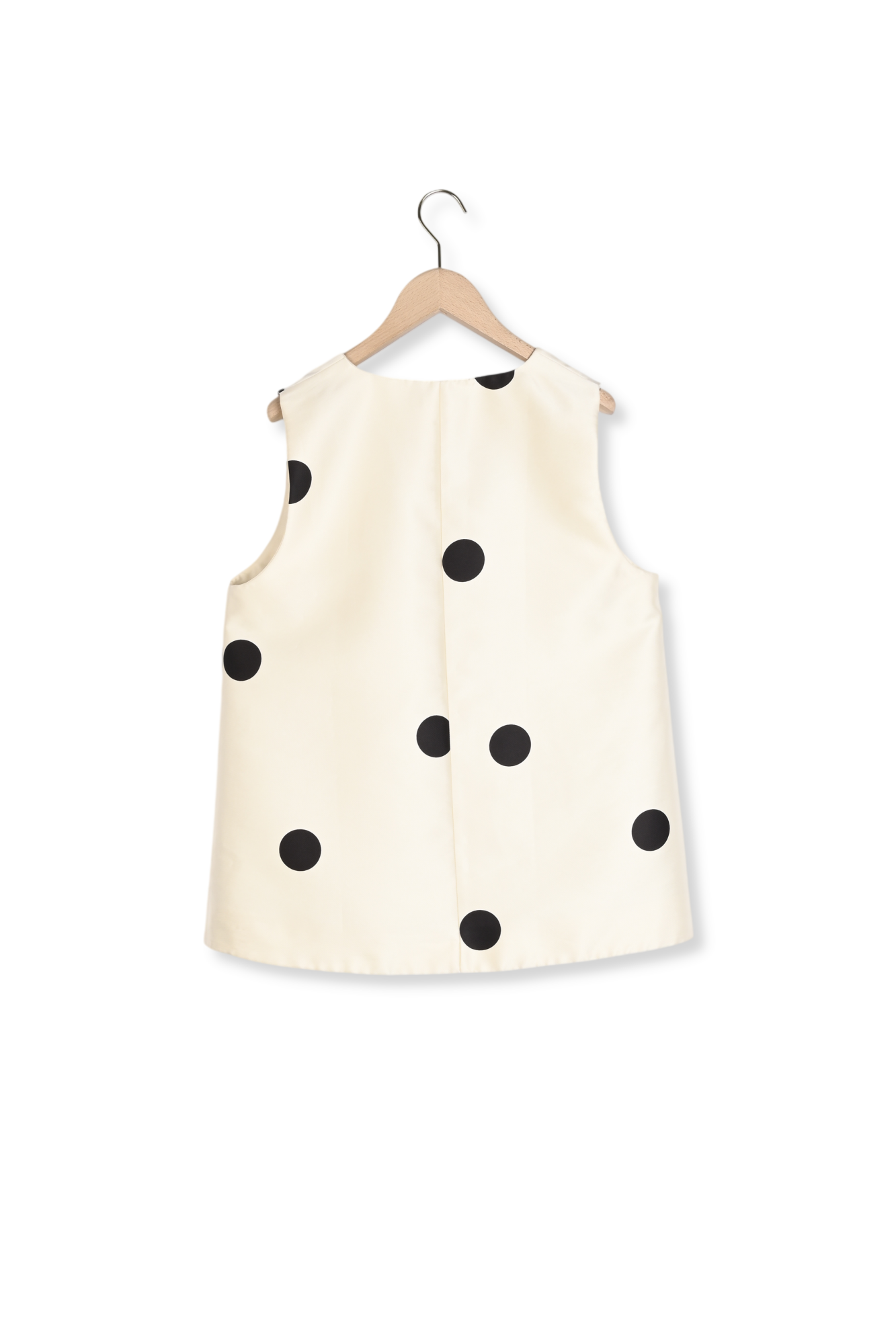 Top écru imprimé gros pois noirs Topaze Faume - seconde main