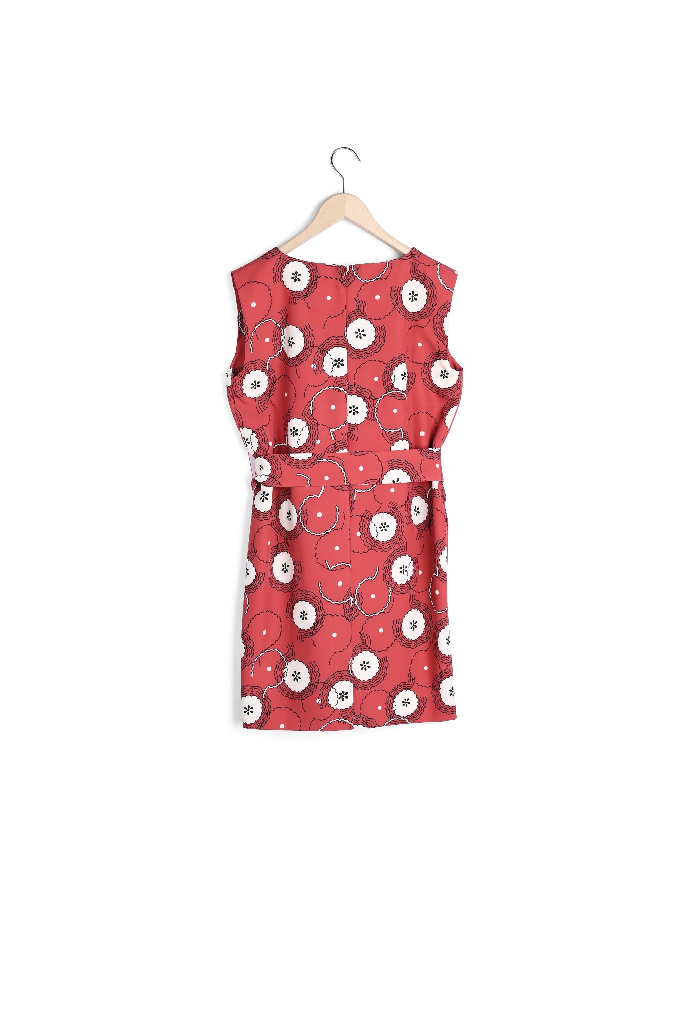 Robe Rire rouge imprimé fleurs 70's Faume - seconde main