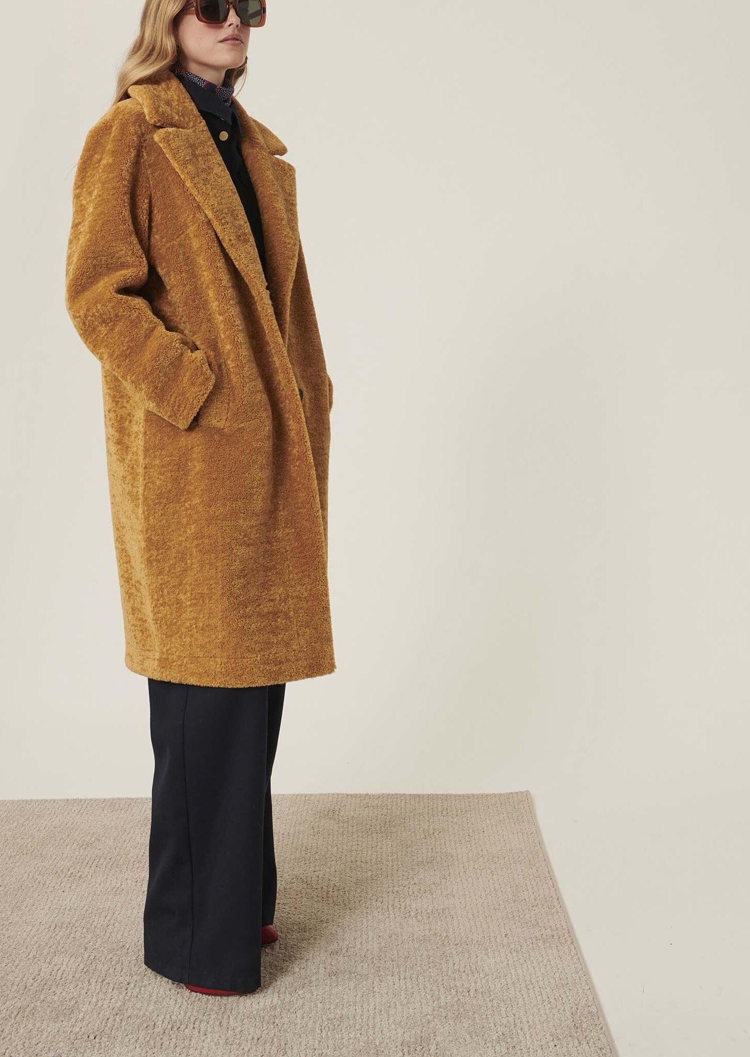 Manteau Mississipi orange en fausse fourrure Faume - seconde main