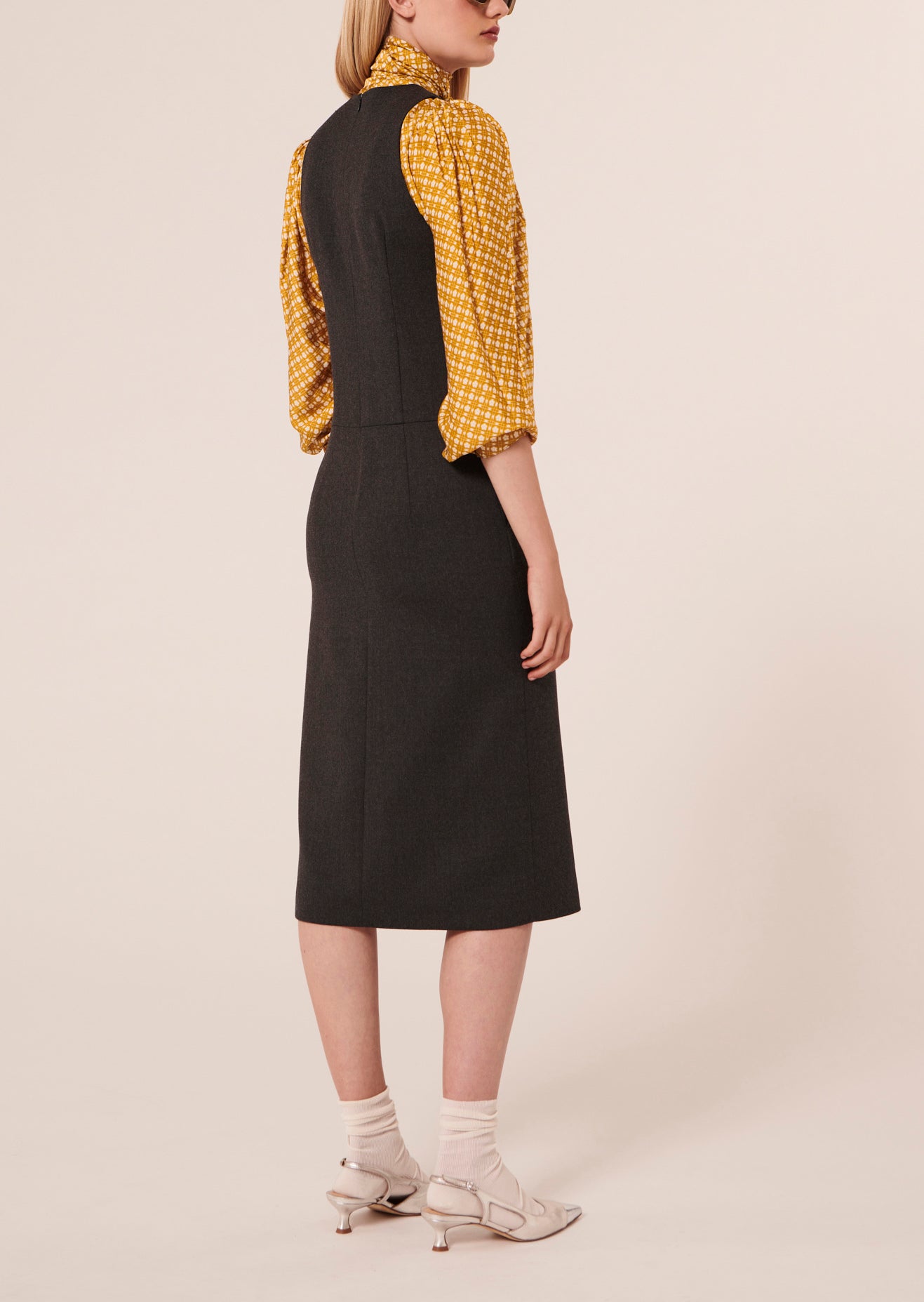 Robe Rollande grise en flanelle Faume - seconde main