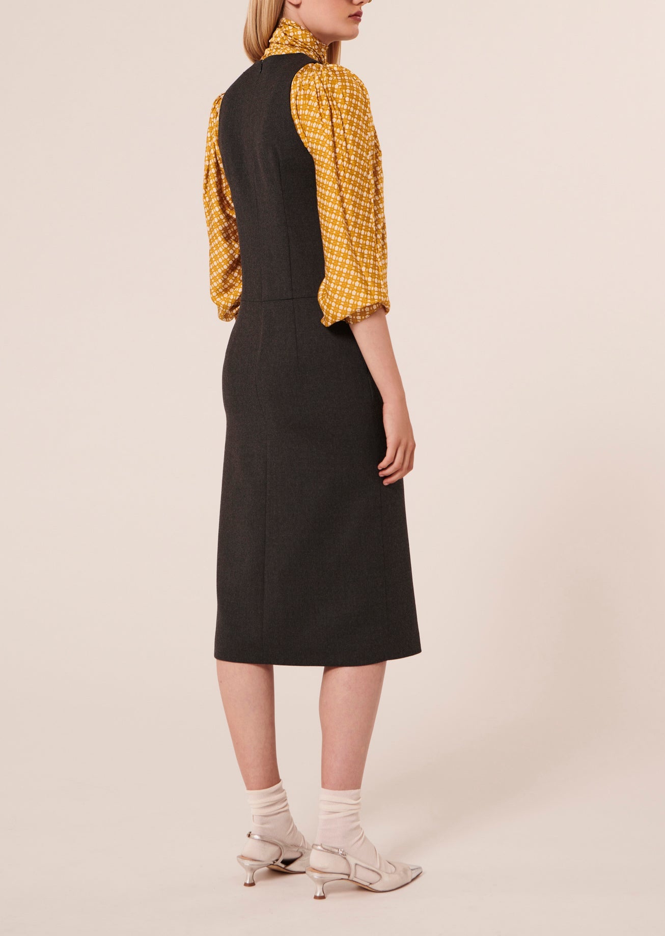 Robe Rollande grise en flanelle Faume - seconde main