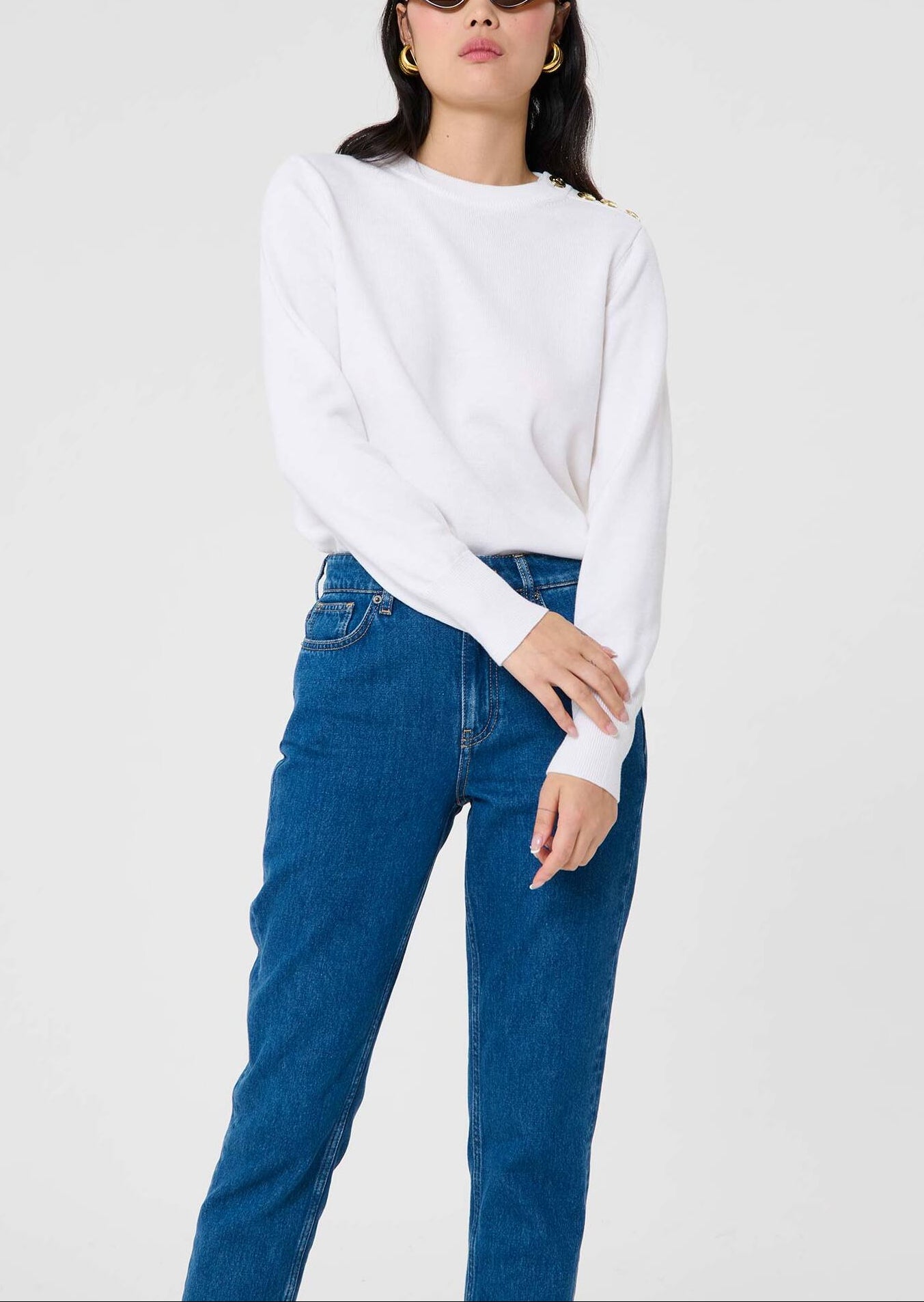 Pull écru en laine Prunette Faume - seconde main