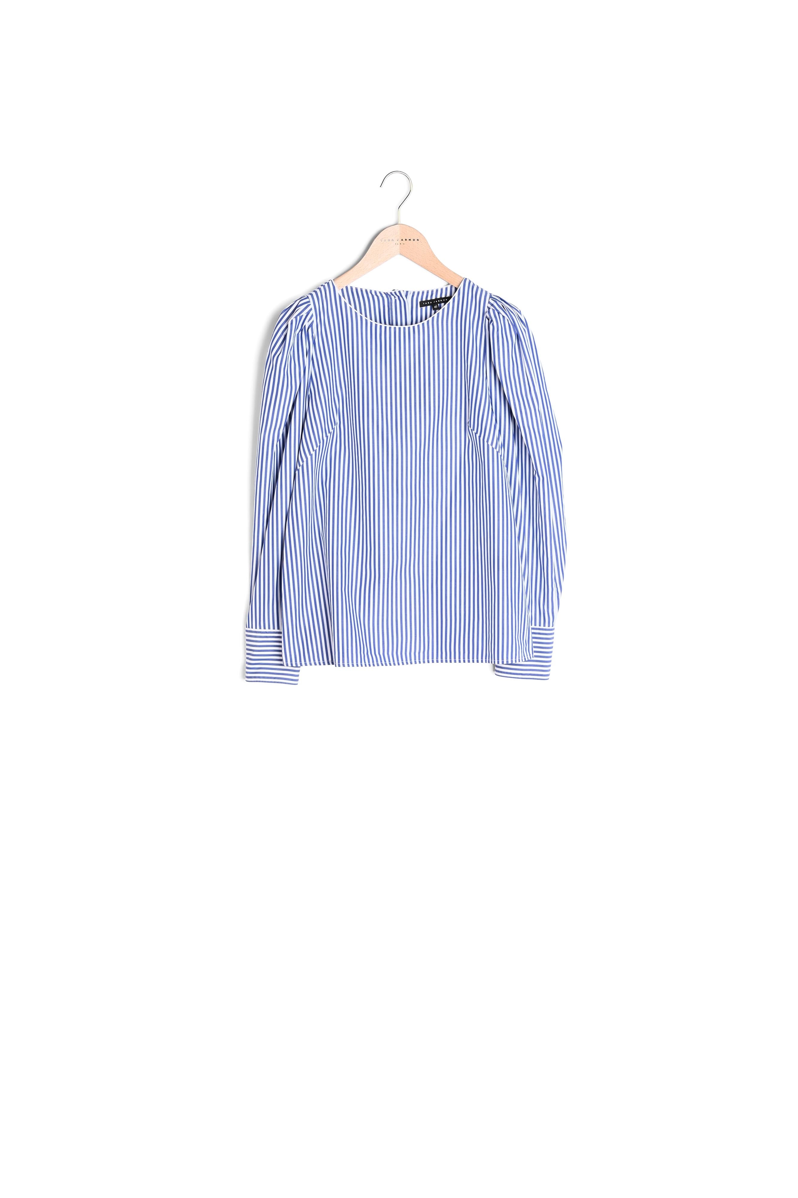 Top Tammy bleu à rayures en popeline Faume - seconde main