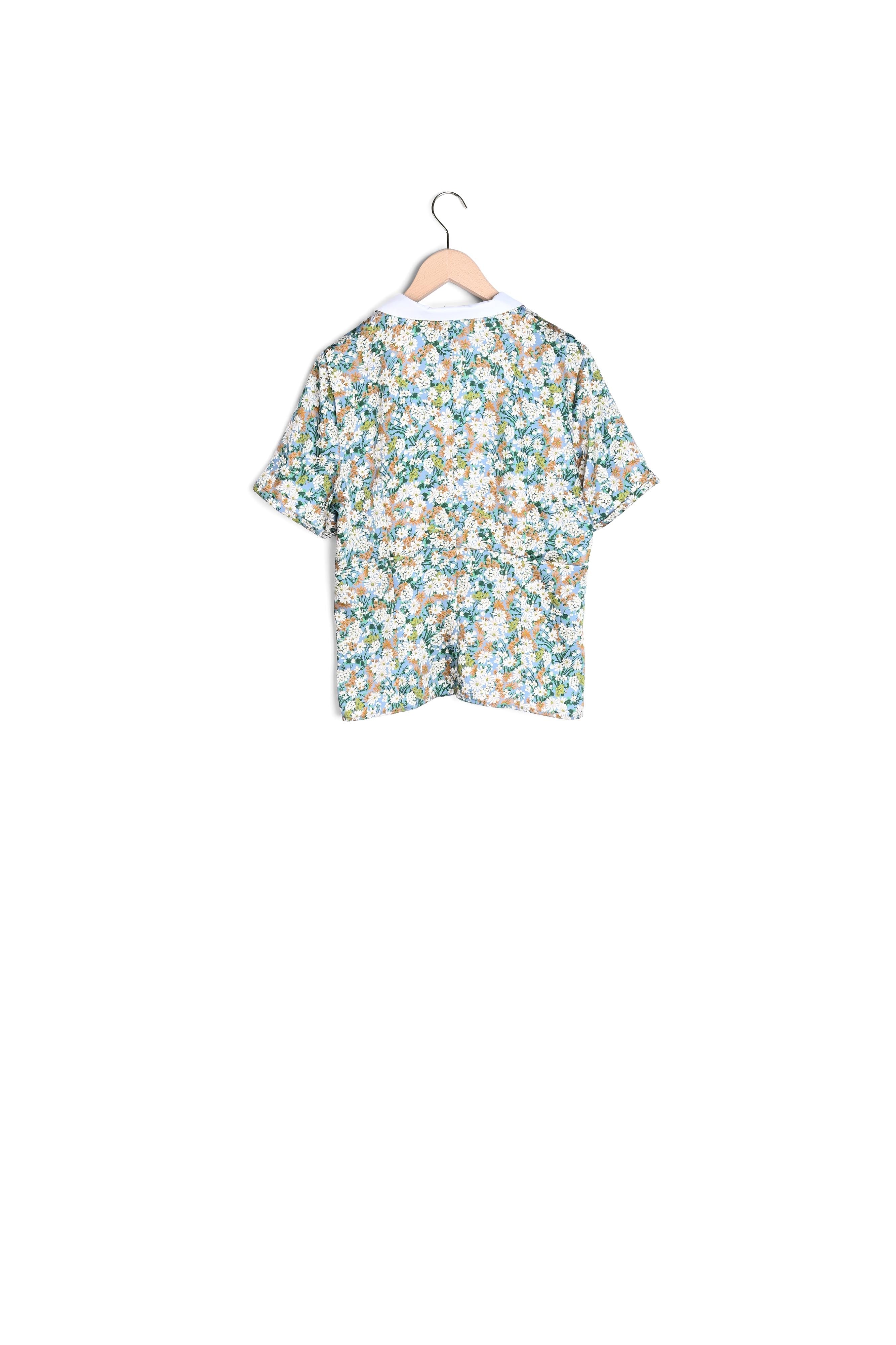 Blouse Titouan bleu tendre imprimé paquerettes Faume - seconde main