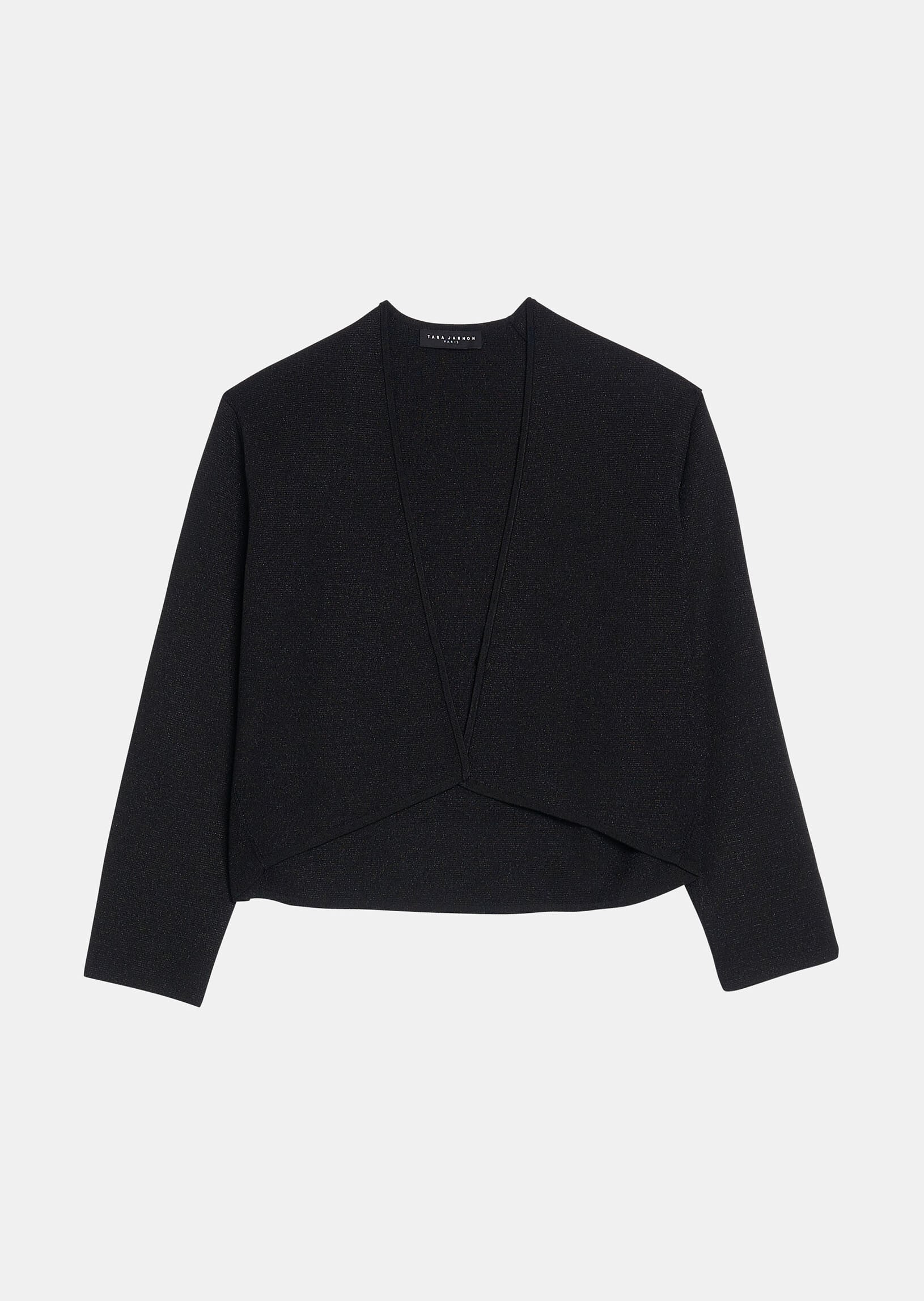 Gilet Groom noir court en maille compacte Faume - seconde main