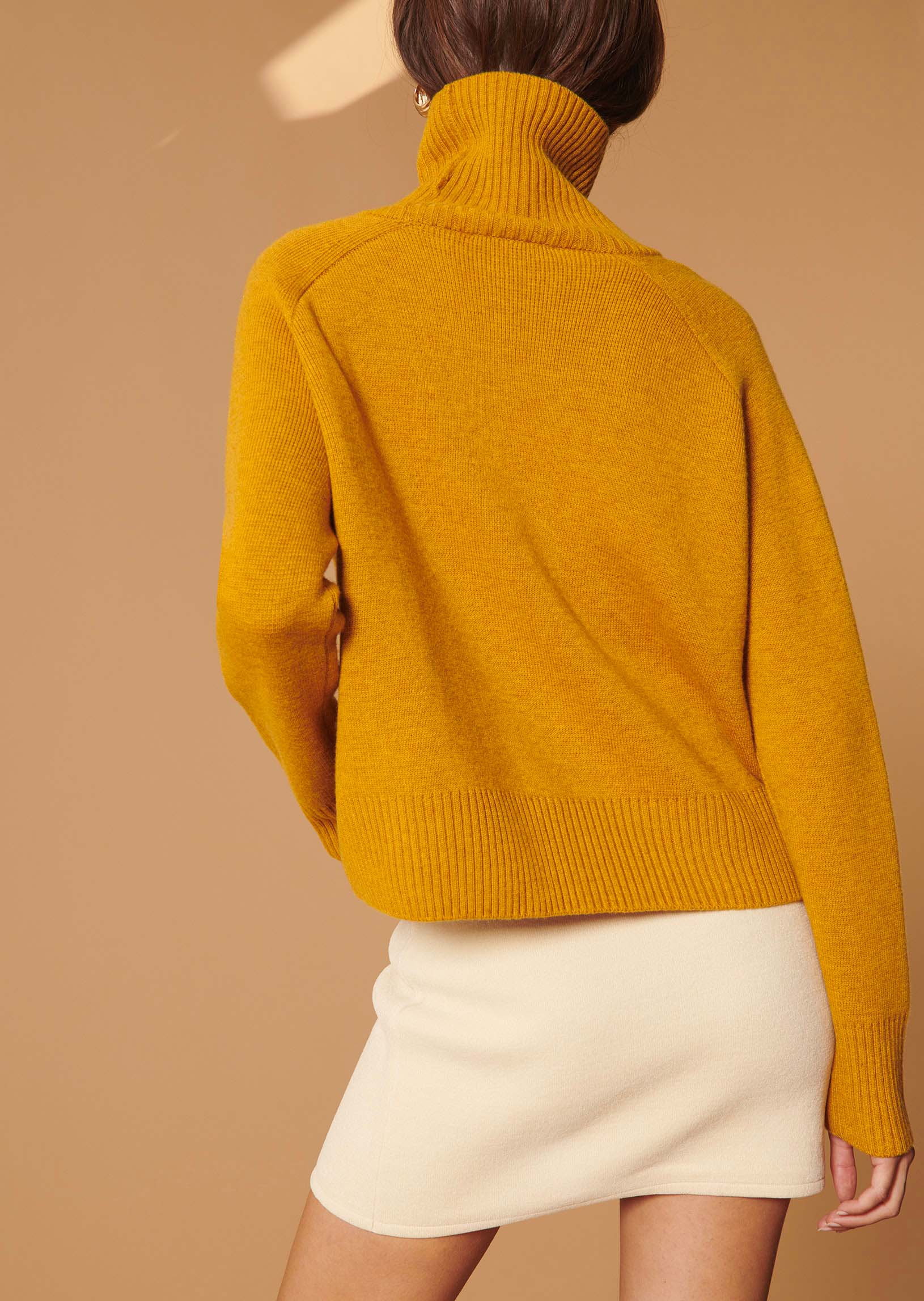 Pull Prague jaune en laine Faume - seconde main