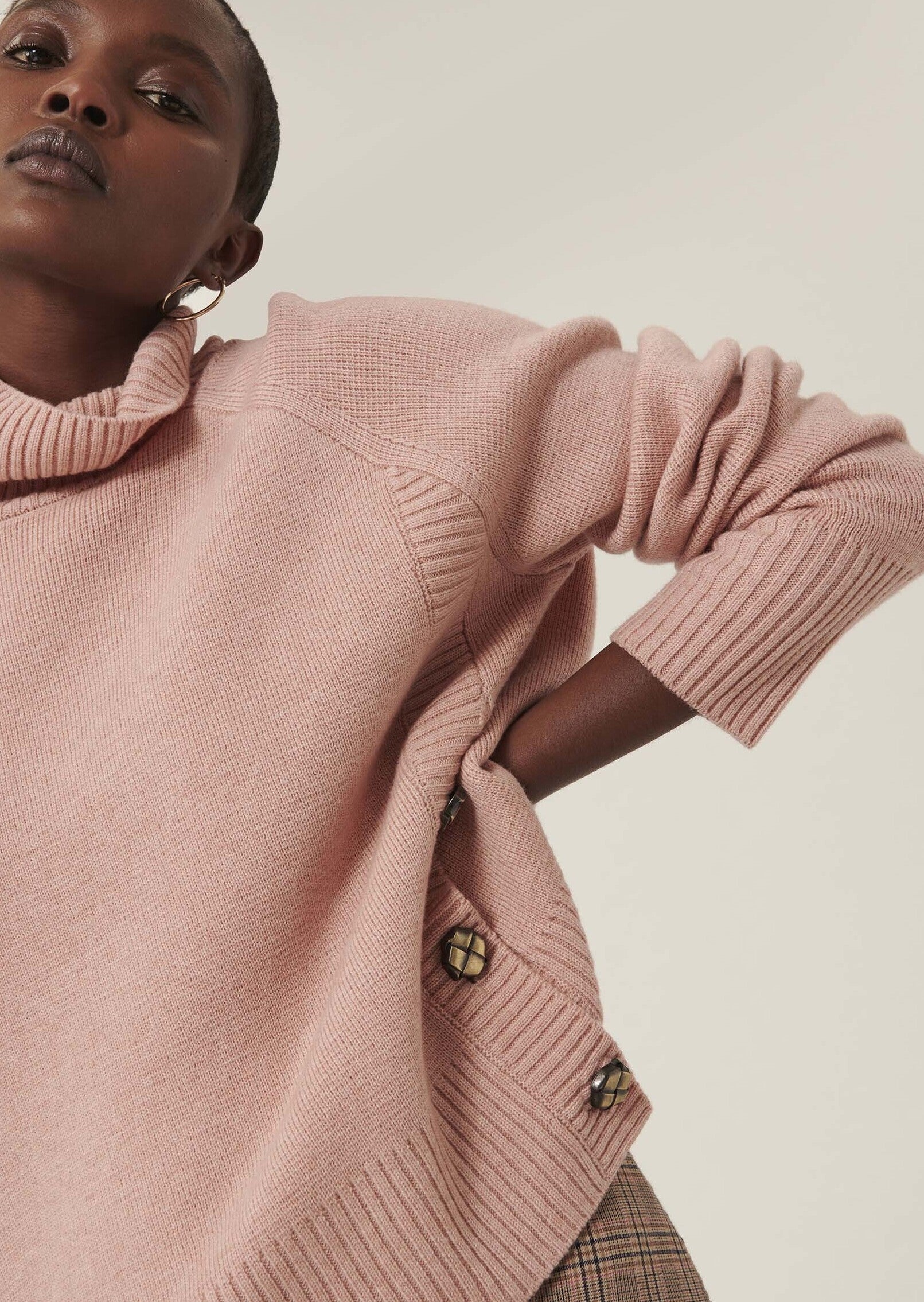 Pull Prague rose en laine Faume - seconde main